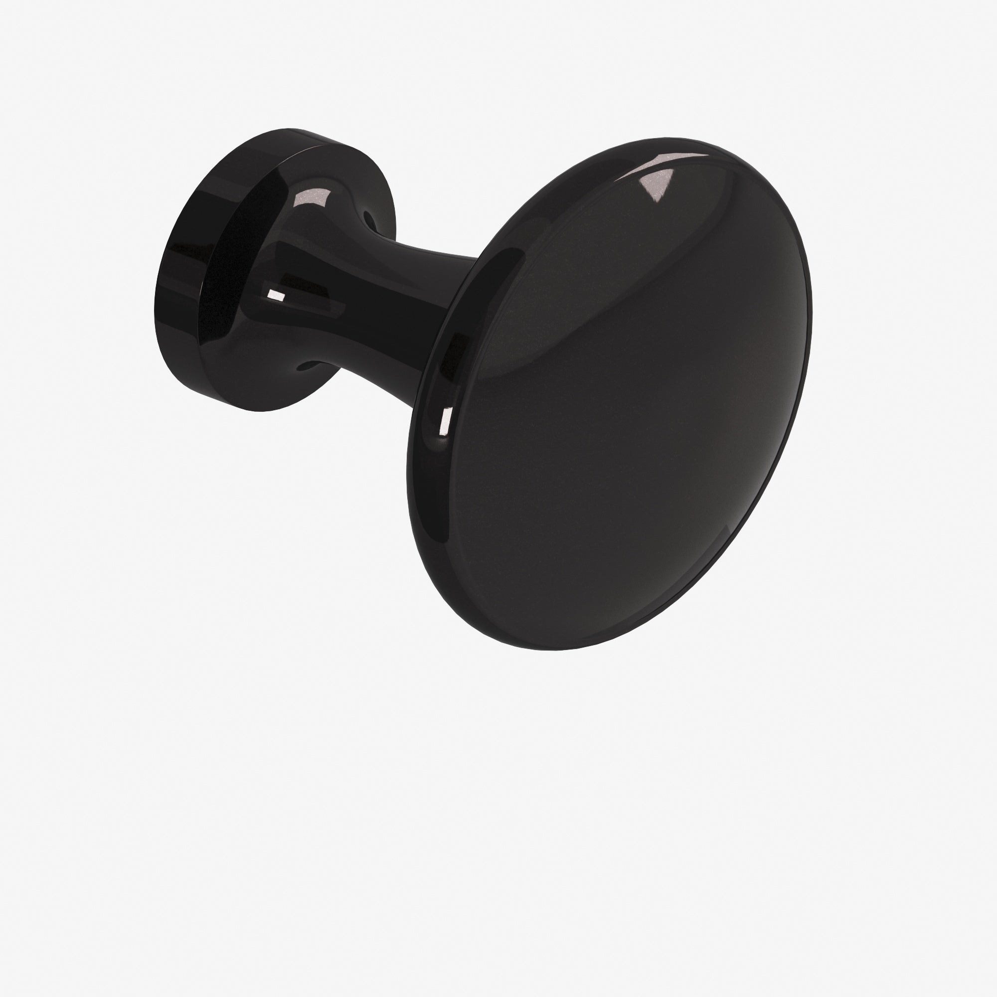 Colonial Bronze Series 140 1.375" Round Cabinet Knob Back-To-Back Shower Kit Satin Black / 1.375"