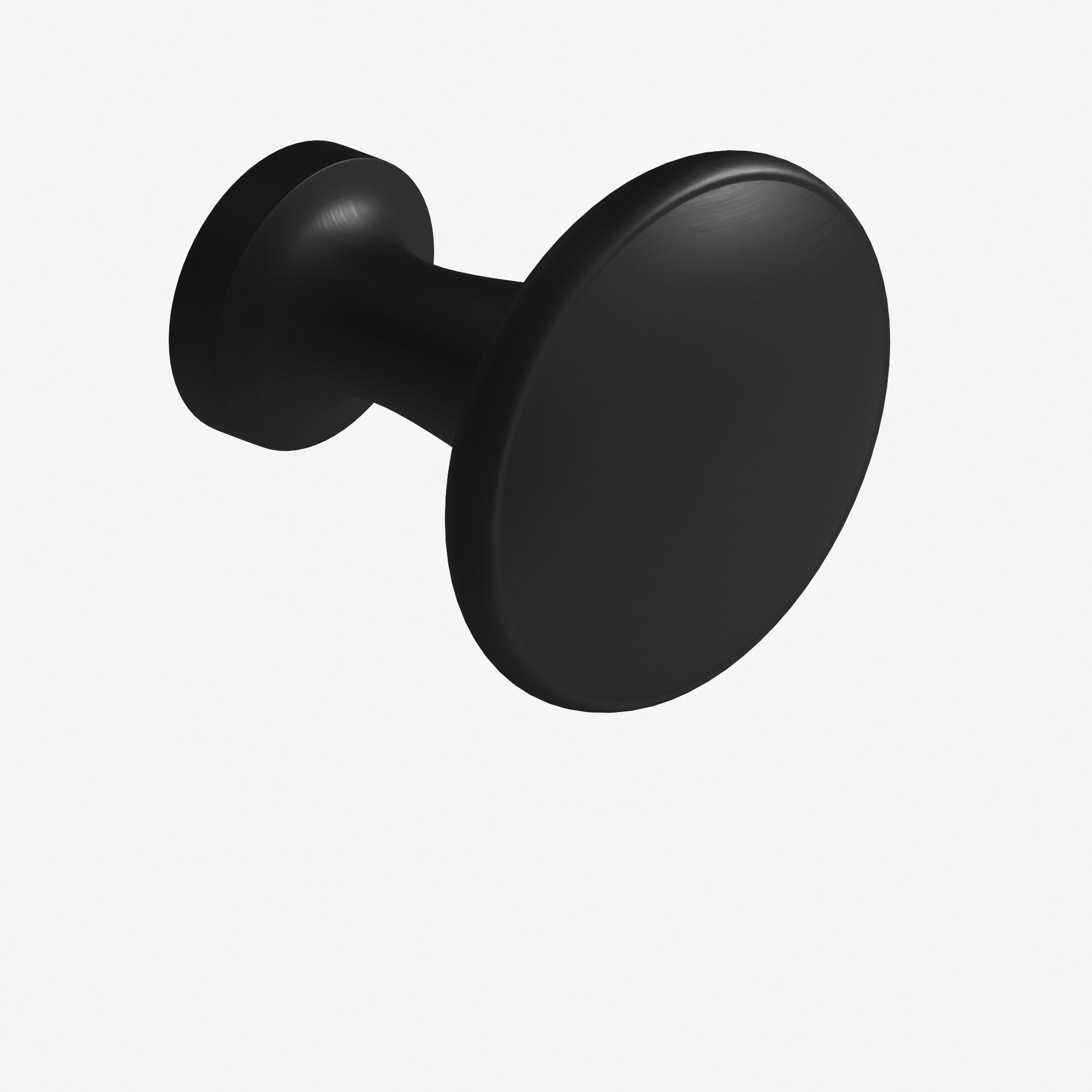 Colonial Bronze Series 140 1.375" Round Cabinet Knob Back-To-Back Shower Kit Matte Satin Black / 1.375"