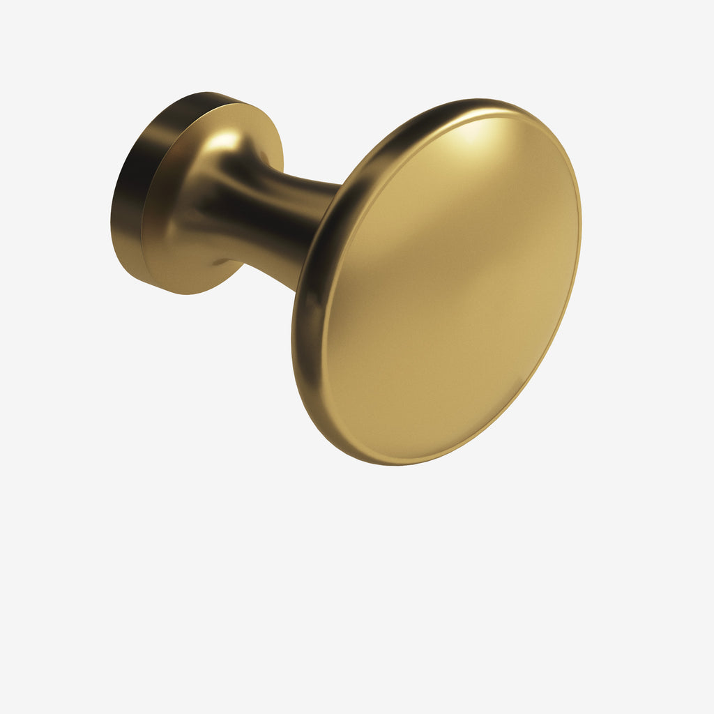 Colonial Bronze Series 140 1.375" Round Cabinet Knob Back-To-Back Shower Kit Satin Brass / 1.375"