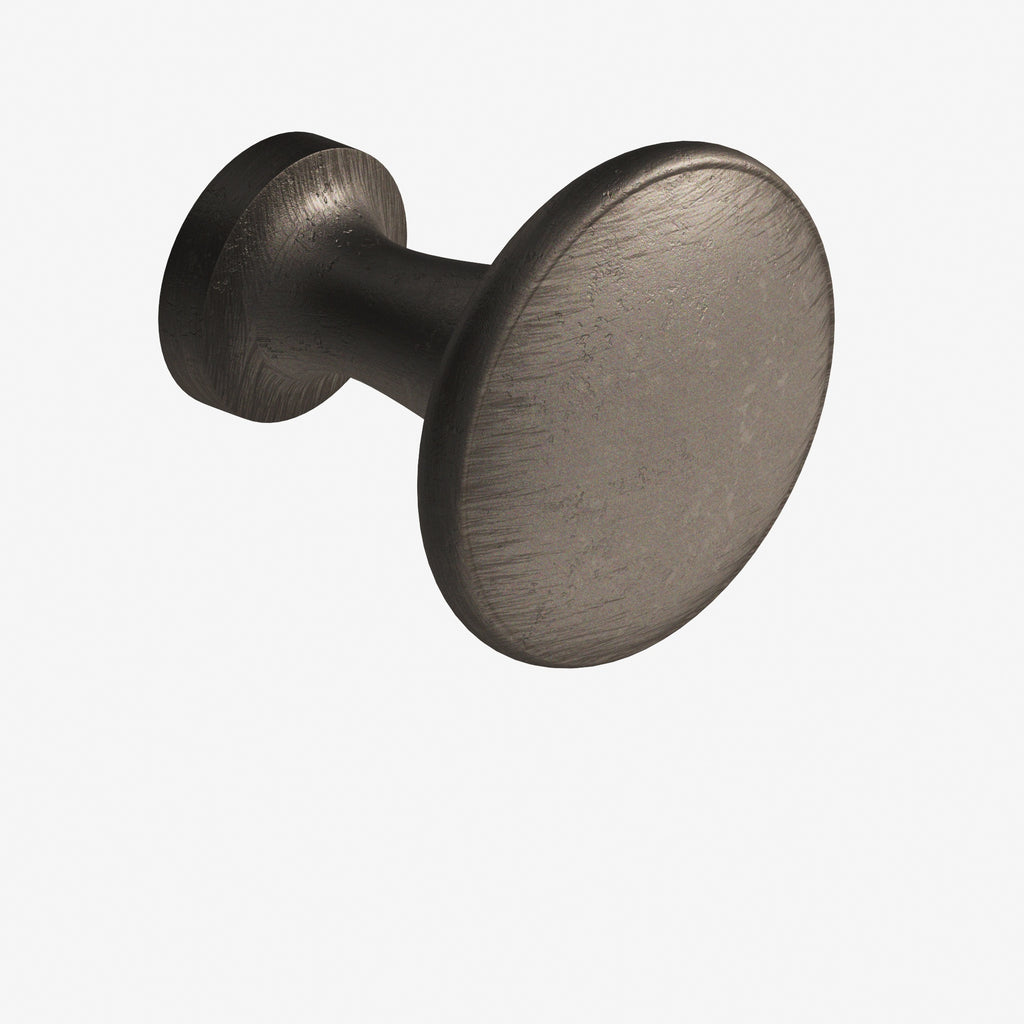 Colonial Bronze Series 140 1.375" Round Cabinet Knob Back-To-Back Shower Kit Distressed Pewter / 1.375"