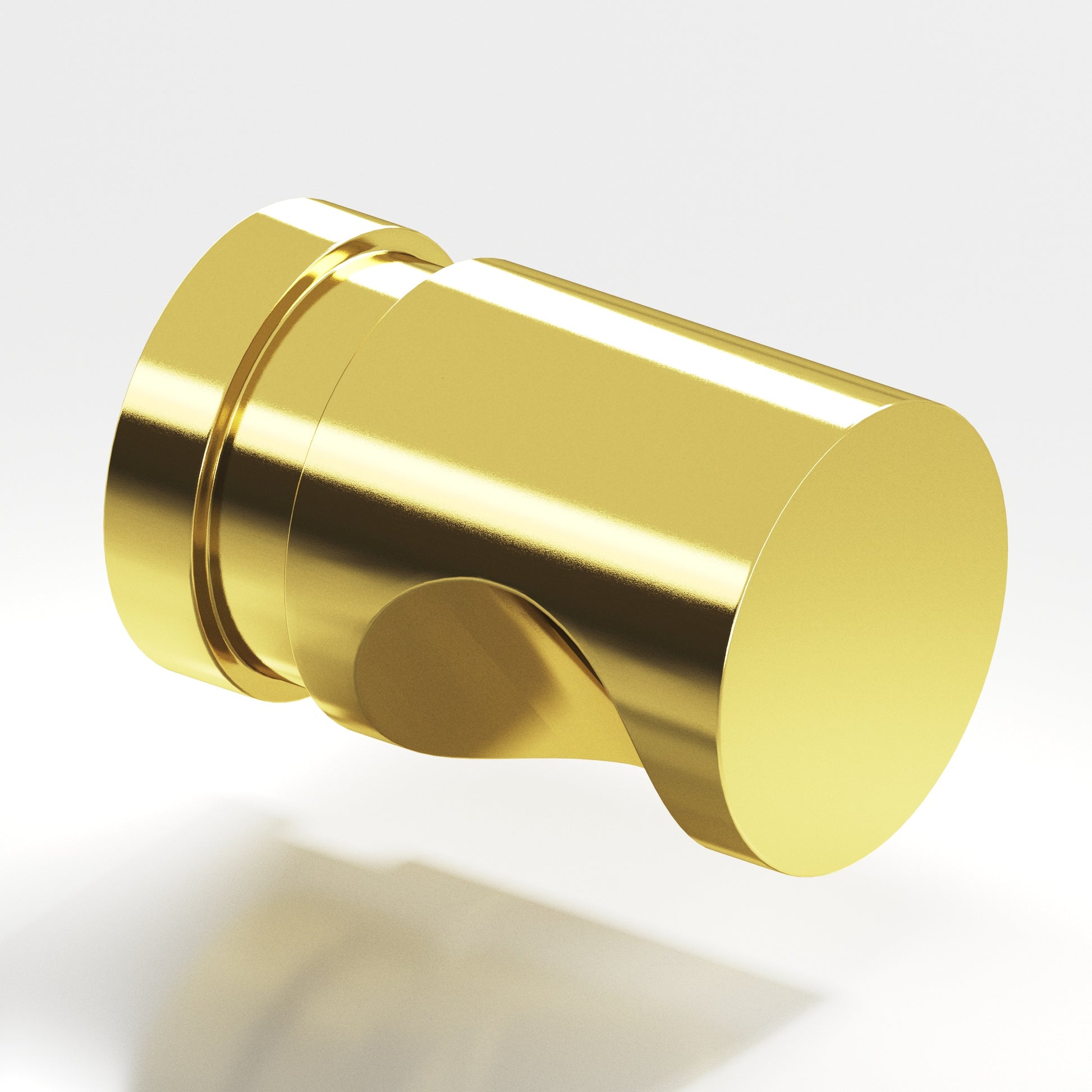 Colonial Bronze Series 143 1" Round Grooved Cabinet Knob Back-To-Back Shower Kit French Gold / 1"