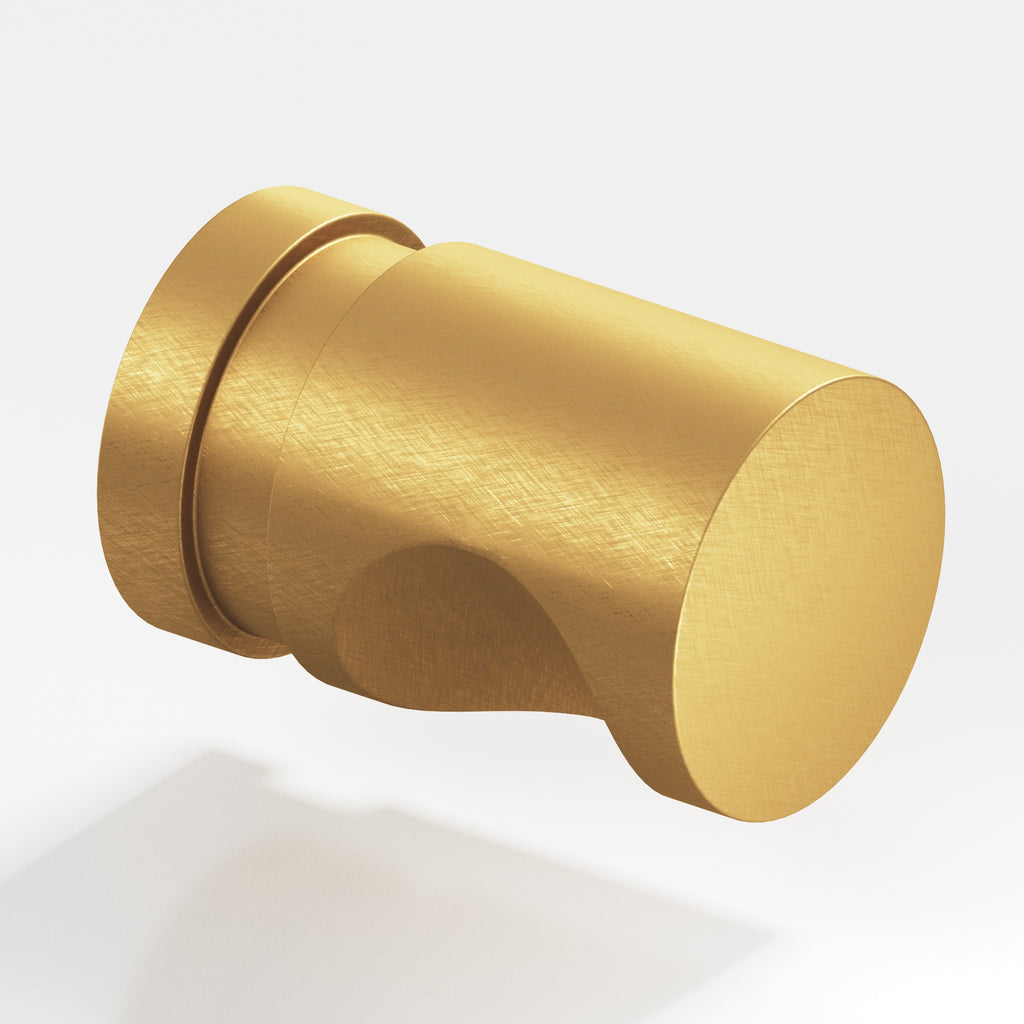 Colonial Bronze Series 142 .75" Round Grooved Cabinet Knob Back-To-Back Shower Kit Weathered Brass / .75"