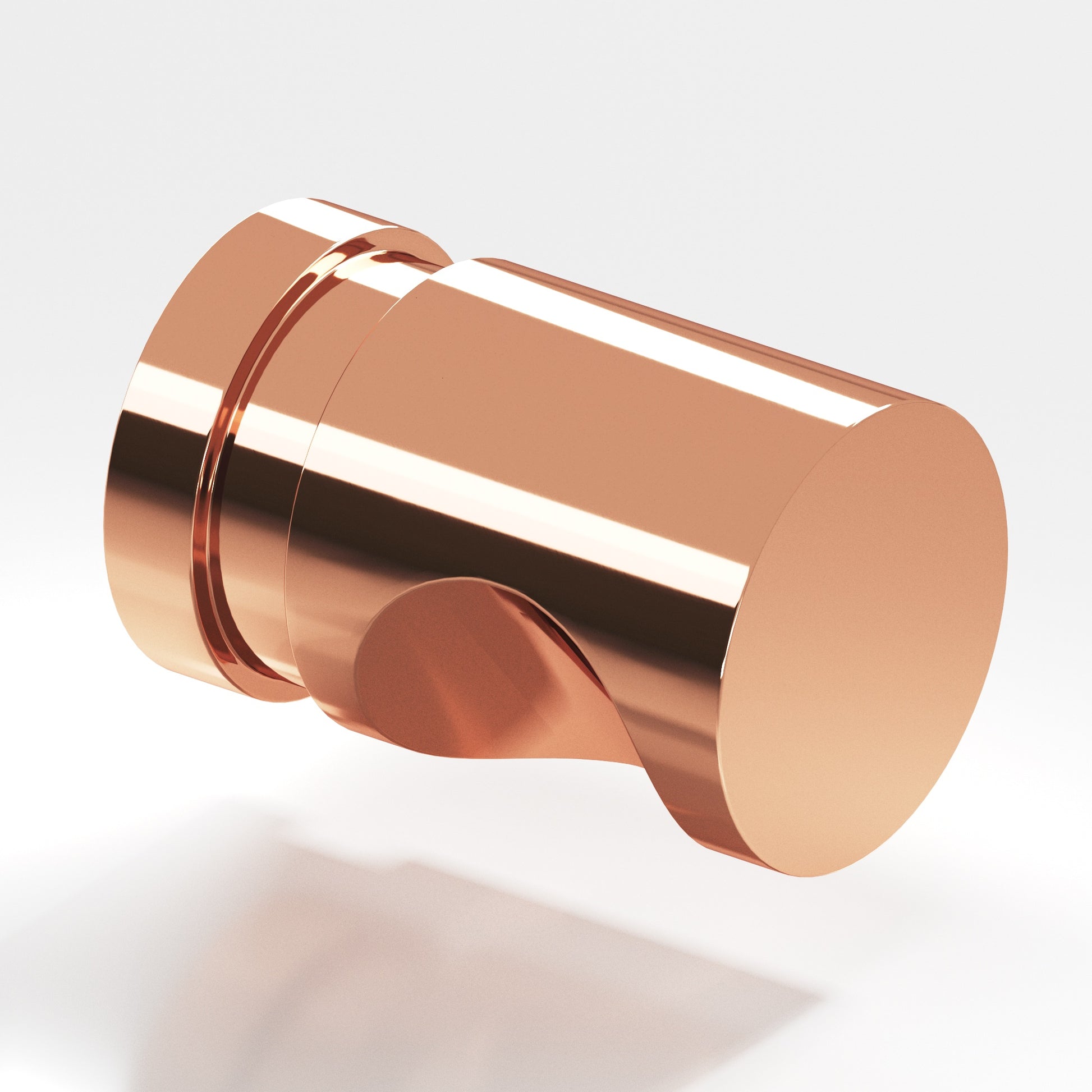 Colonial Bronze Series 142 .75" Round Grooved Cabinet Knob Back-To-Back Shower Kit Polished Copper / .75"