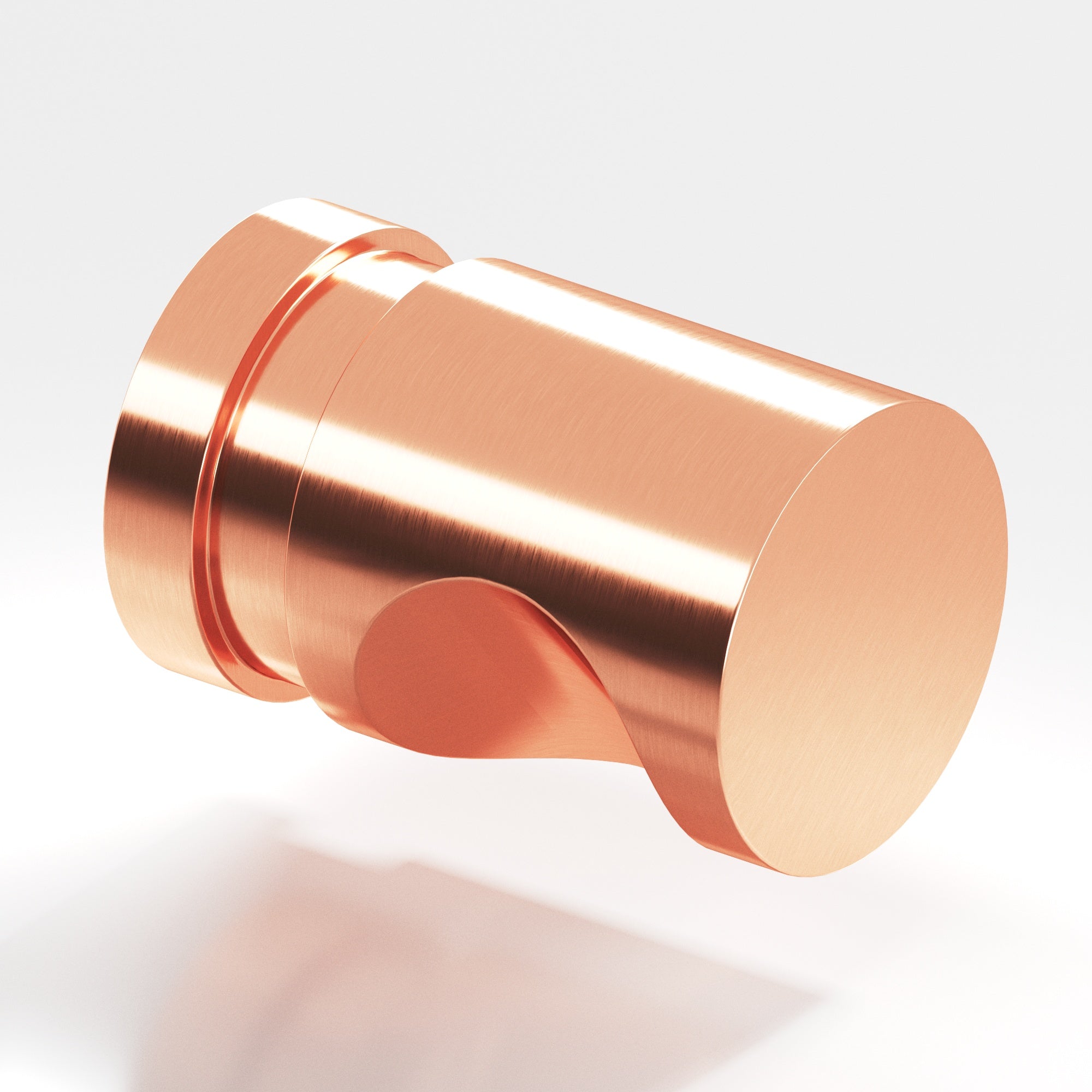 Colonial Bronze Series 143 1" Round Grooved Cabinet Knob Back-To-Back Shower Kit Satin Copper / 1"