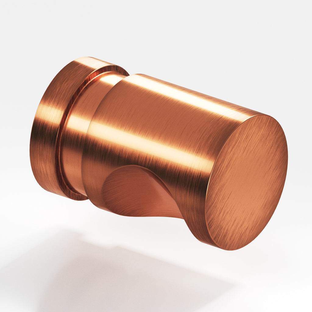 Colonial Bronze Series 142 .75" Round Grooved Cabinet Knob Back-To-Back Shower Kit Antique Copper / .75"