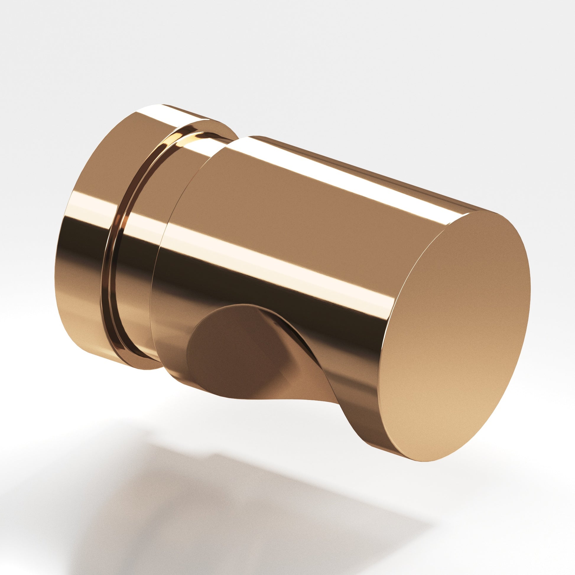 Colonial Bronze Series 143 1" Round Grooved Cabinet Knob Back-To-Back Shower Kit Polished Bronze / 1"