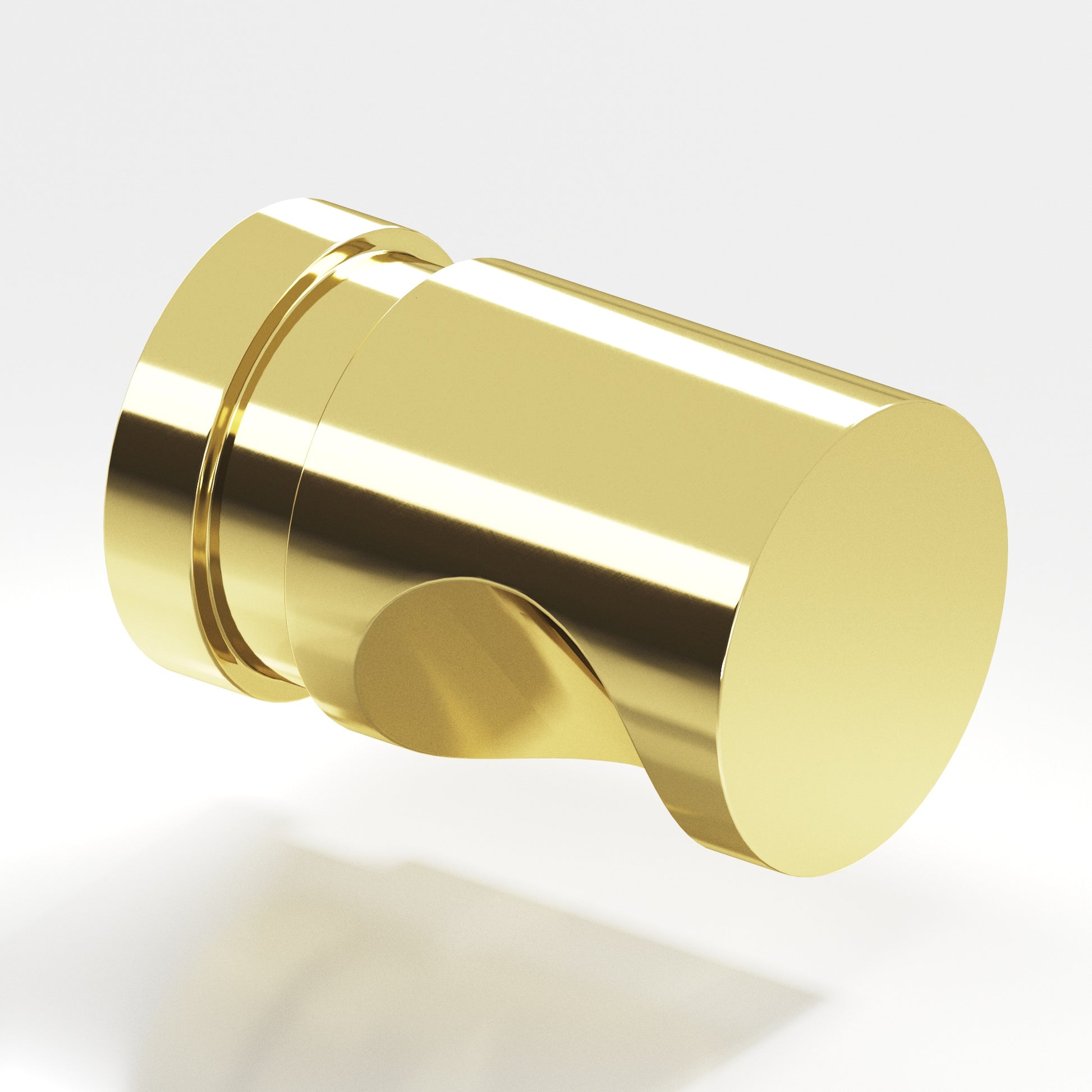 Colonial Bronze Series 141 .5" Round Grooved Cabinet Knob Polished Brass / .5"