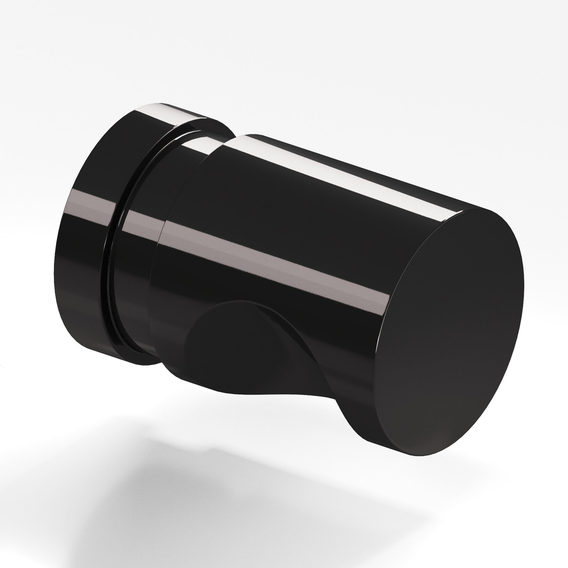 Colonial Bronze Series 142 .75" Round Grooved Cabinet Knob Back-To-Back Shower Kit Satin Black / .75"