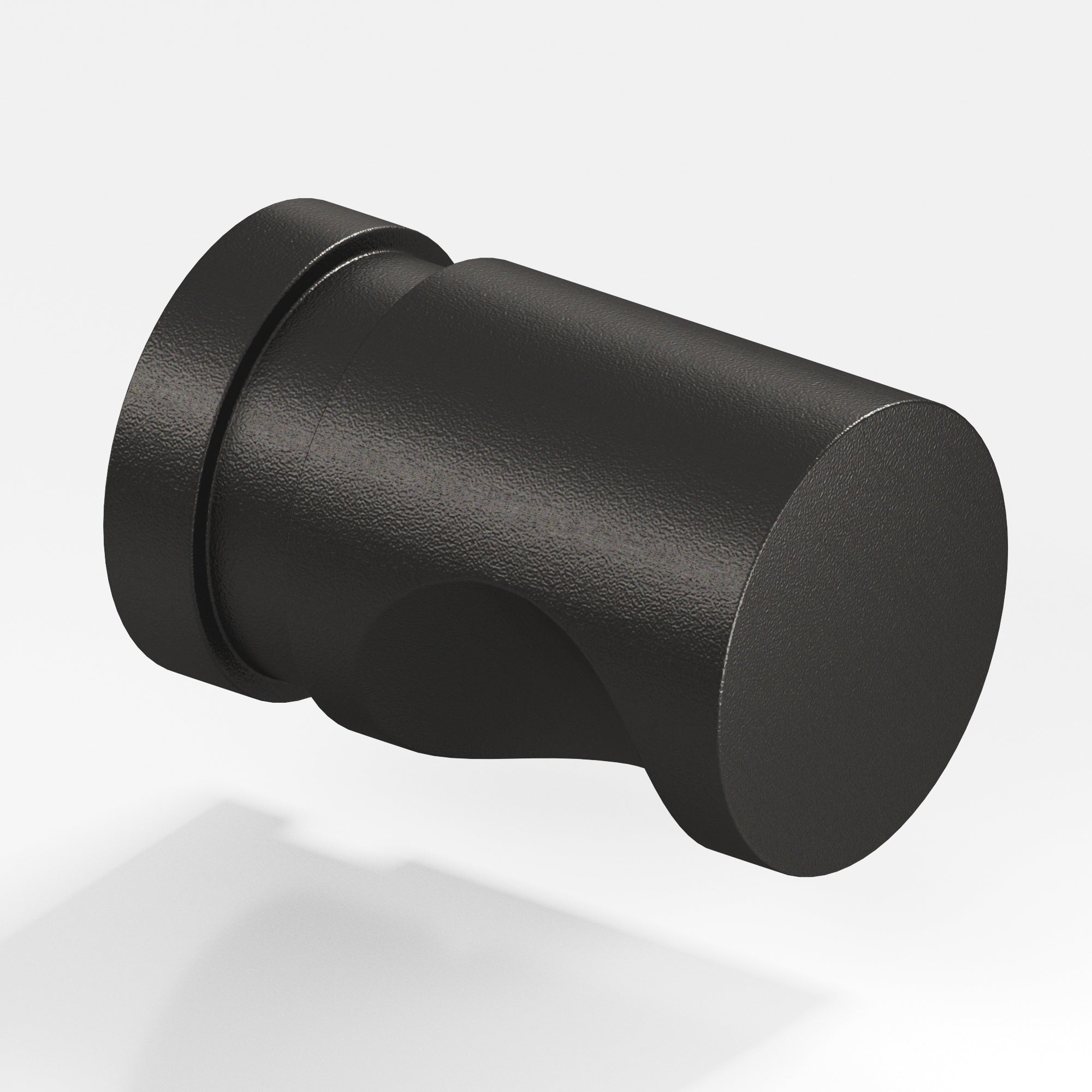 Colonial Bronze Series 143 1" Round Grooved Cabinet Knob Back-To-Back Shower Kit Frost Black™ / 1"