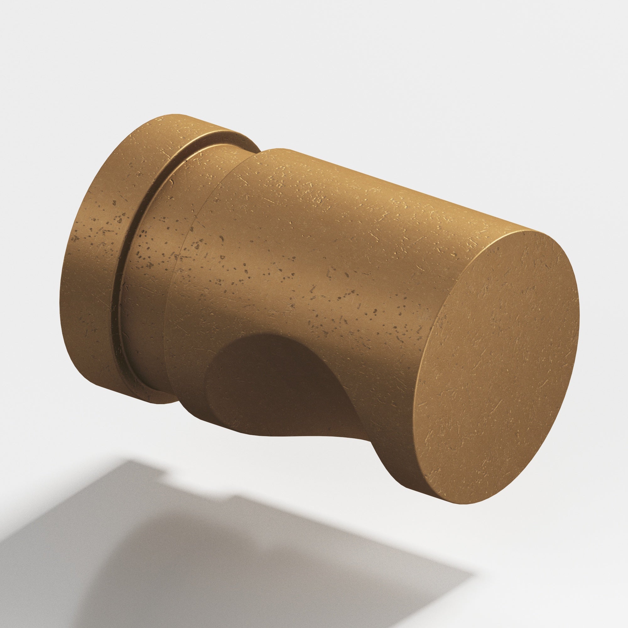 Colonial Bronze Series 143 1" Round Grooved Cabinet Knob Back-To-Back Shower Kit Distressed Light Statuary Bronze / 1"