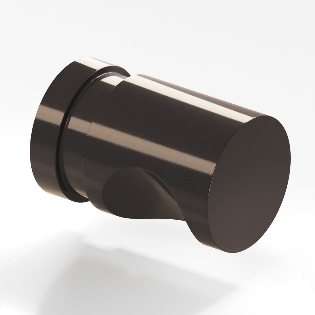 Colonial Bronze Series 143 1" Round Grooved Cabinet Knob Back-To-Back Shower Kit Dark Statuary Bronze / 1"