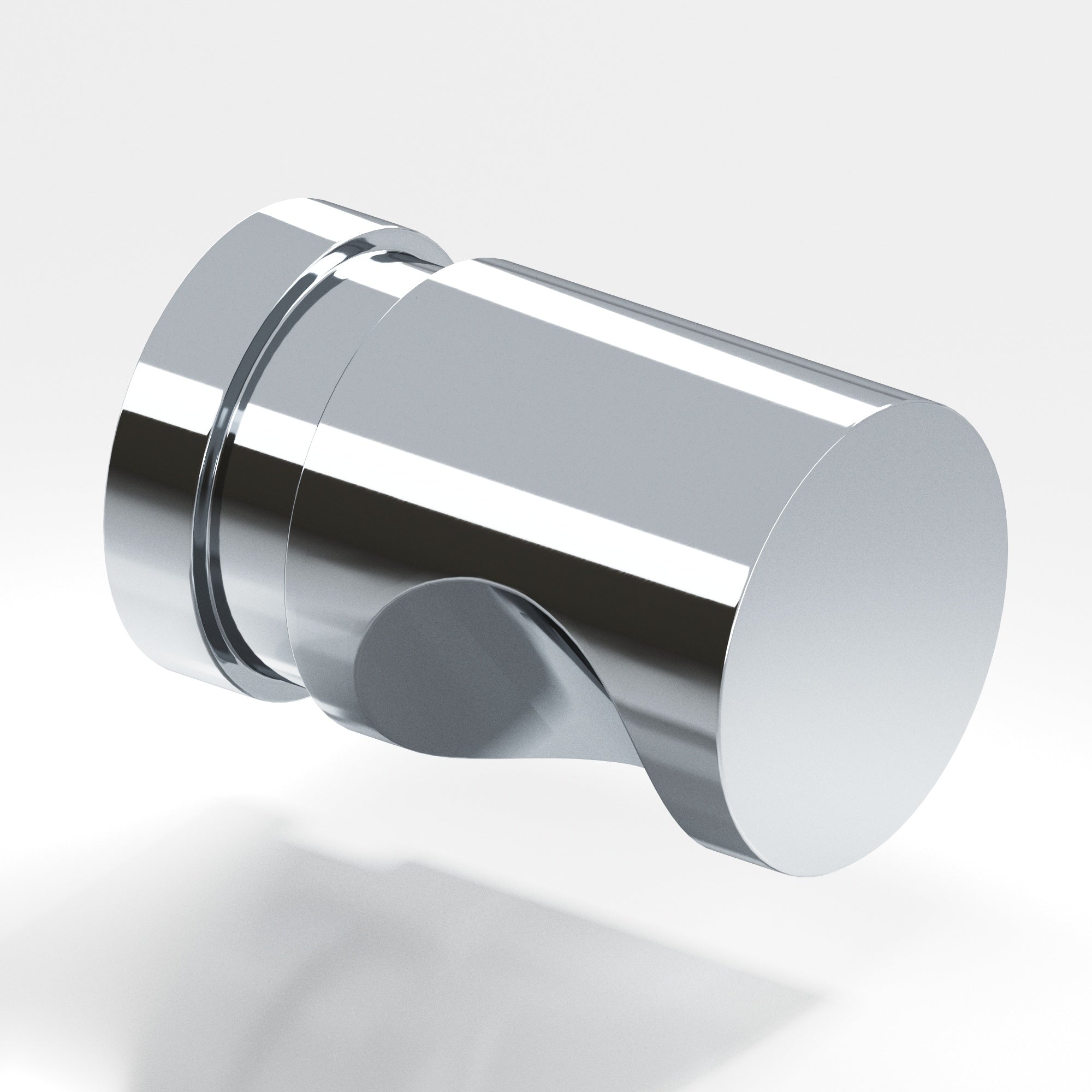 Colonial Bronze Series 143 1" Round Grooved Cabinet Knob Back-To-Back Shower Kit Polished Chrome / 1"