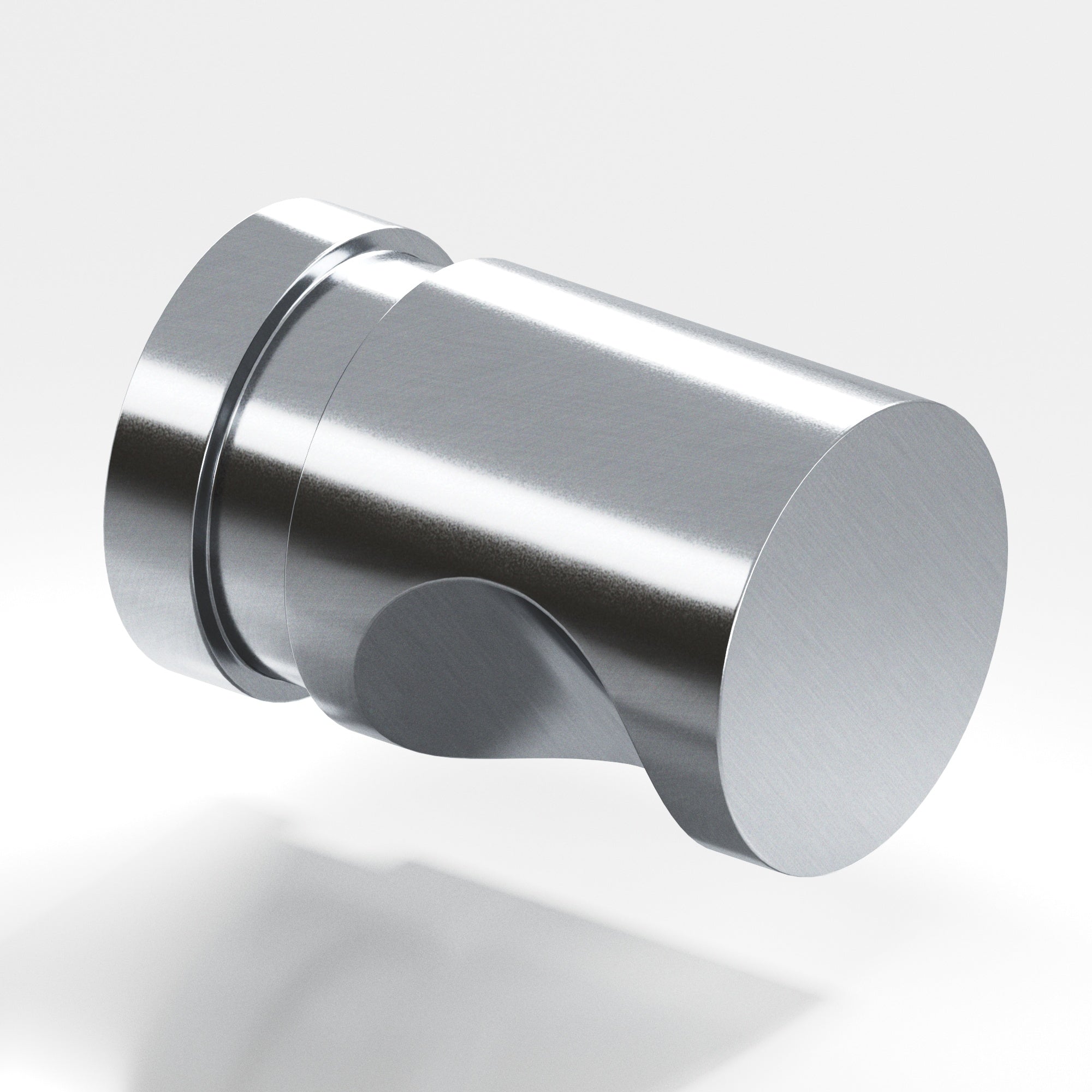 Colonial Bronze Series 143 1" Round Grooved Cabinet Knob Back-To-Back Shower Kit Satin Chrome / 1"