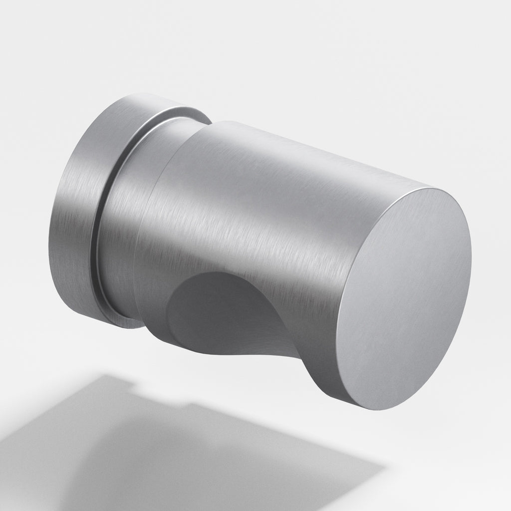 Colonial Bronze Series 143 1" Round Grooved Cabinet Knob Back-To-Back Shower Kit Matte Satin Chrome / 1"