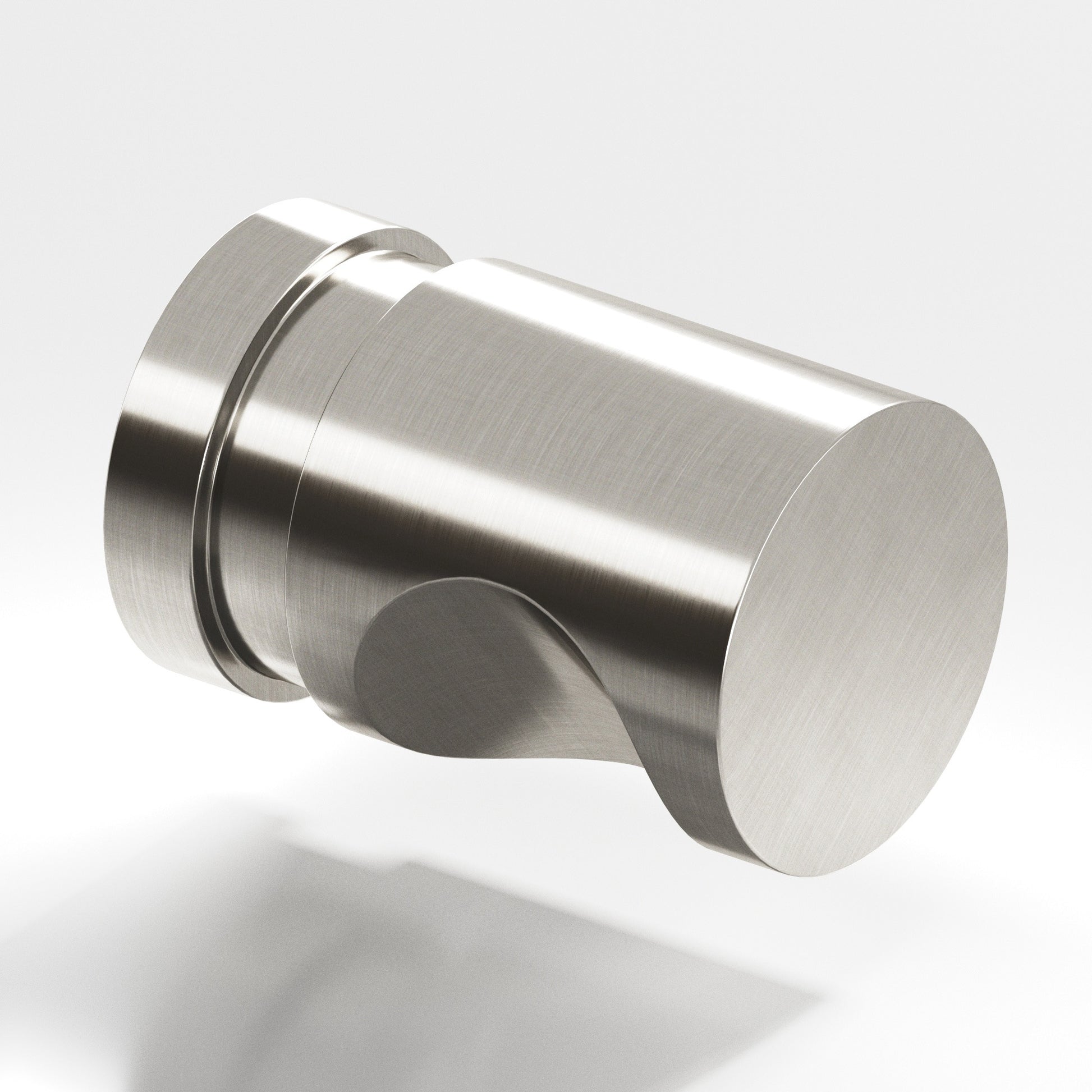 Colonial Bronze Series 143 1" Round Grooved Cabinet Knob Back-To-Back Shower Kit Satin Nickel / 1"