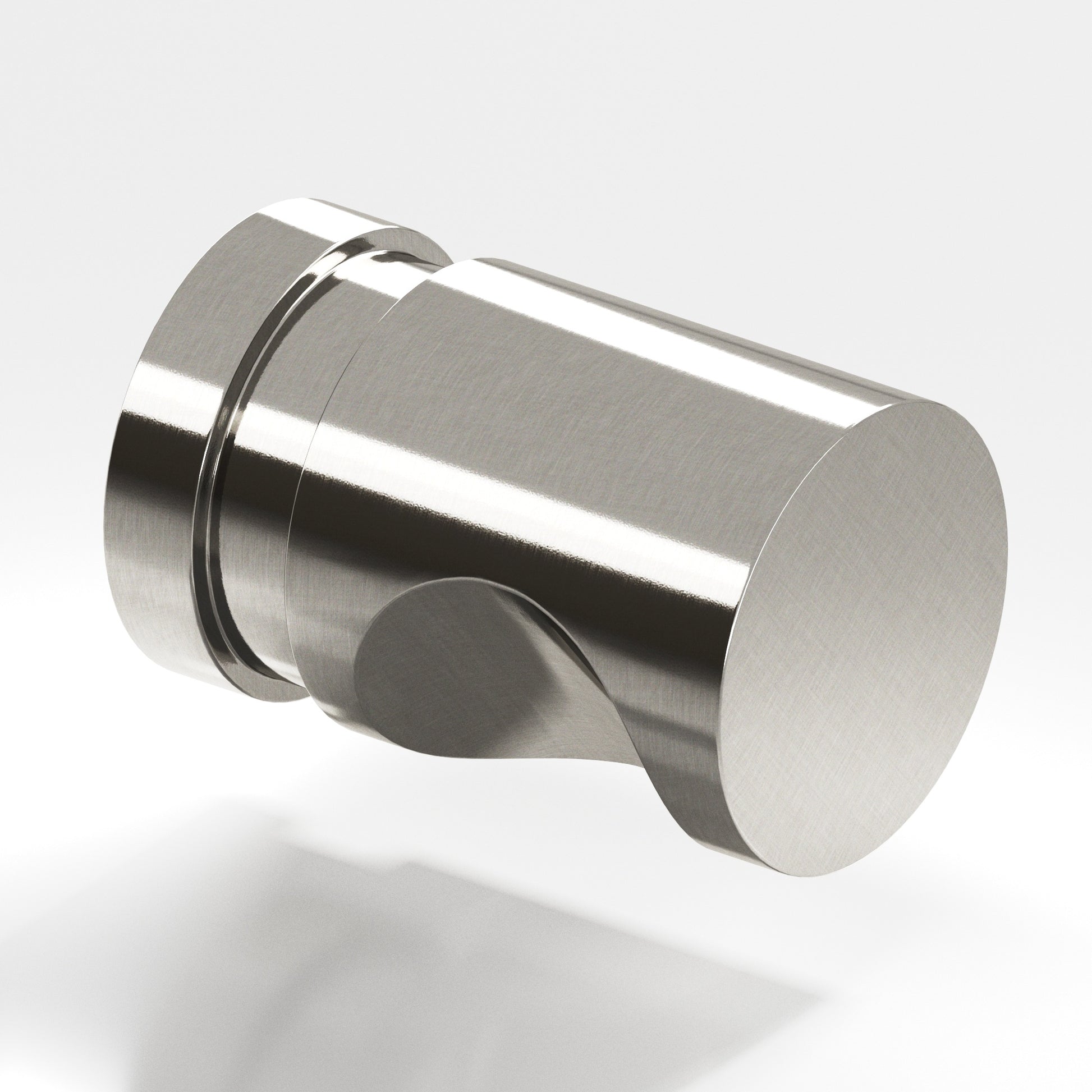 Colonial Bronze Series 143 1" Round Grooved Cabinet Knob Back-To-Back Shower Kit Nickel Stainless / 1"