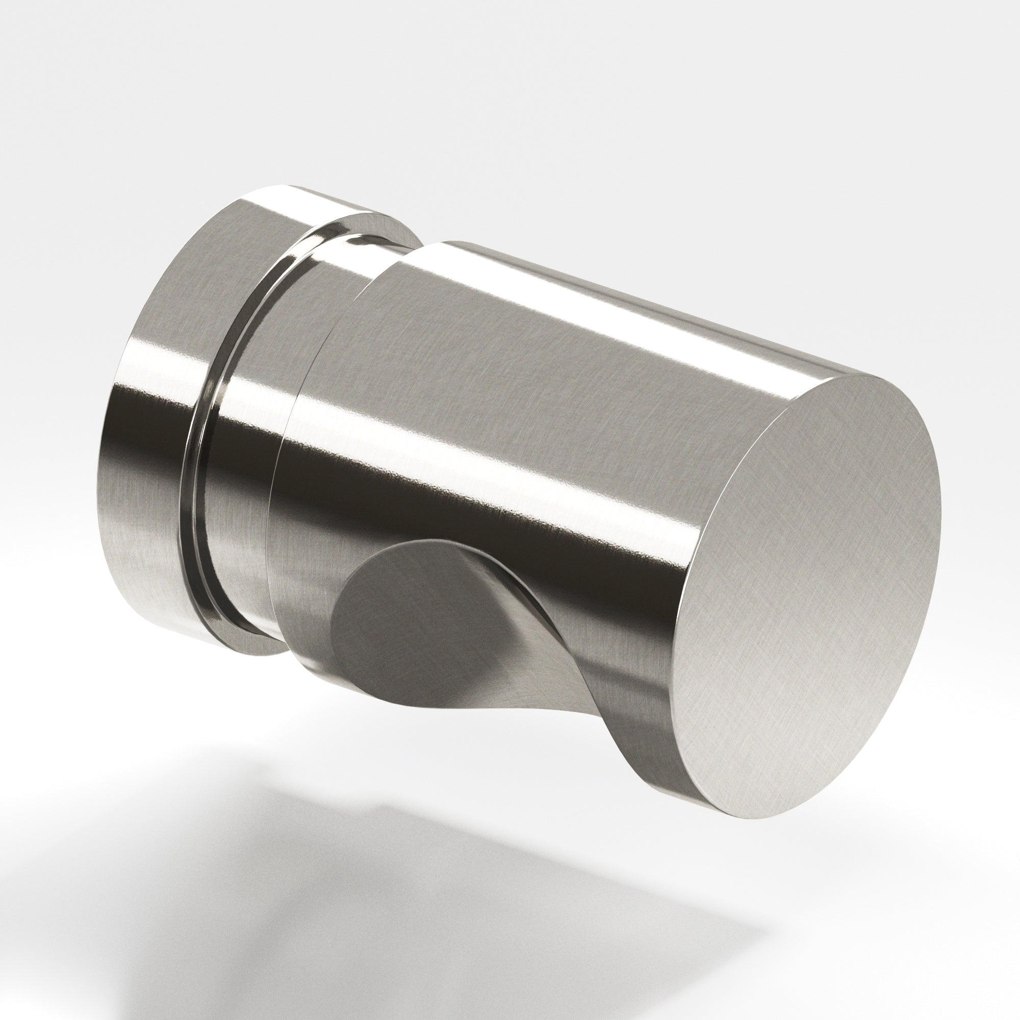 Colonial Bronze Series 142 .75" Round Grooved Cabinet Knob Back-To-Back Shower Kit Nickel Stainless / .75"