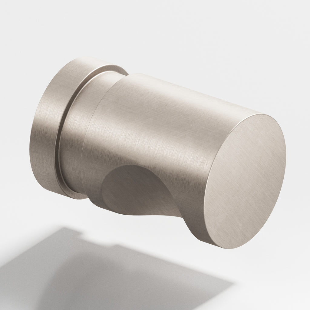 Colonial Bronze Series 143 1" Round Grooved Cabinet Knob Back-To-Back Shower Kit Matte Satin Nickel / 1"