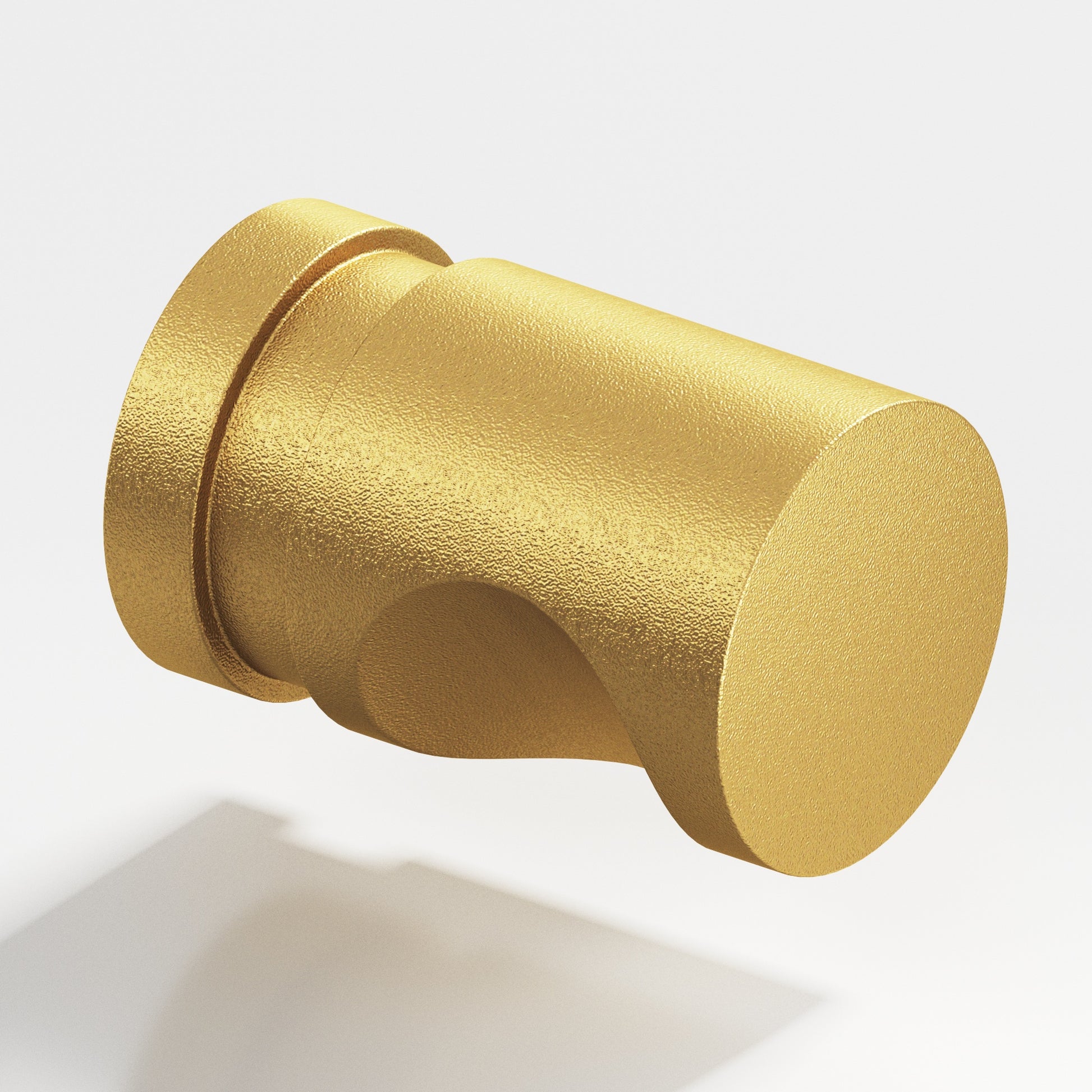 Colonial Bronze Series 142 .75" Round Grooved Cabinet Knob Back-To-Back Shower Kit Frost Brass™ / .75"