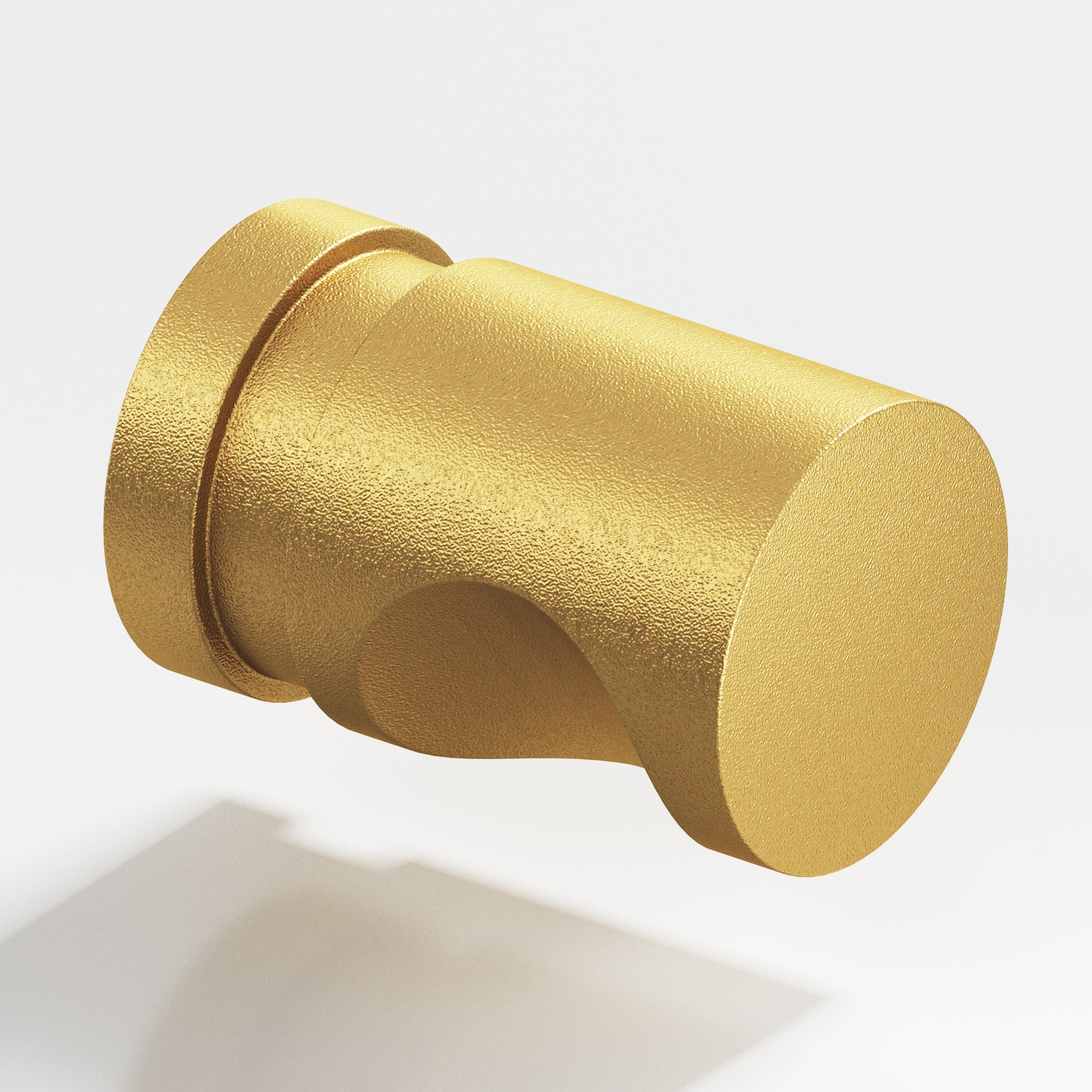 Colonial Bronze Series 142 .75" Round Grooved Cabinet Knob Back-To-Back Shower Kit Frost Brass™ / .75"
