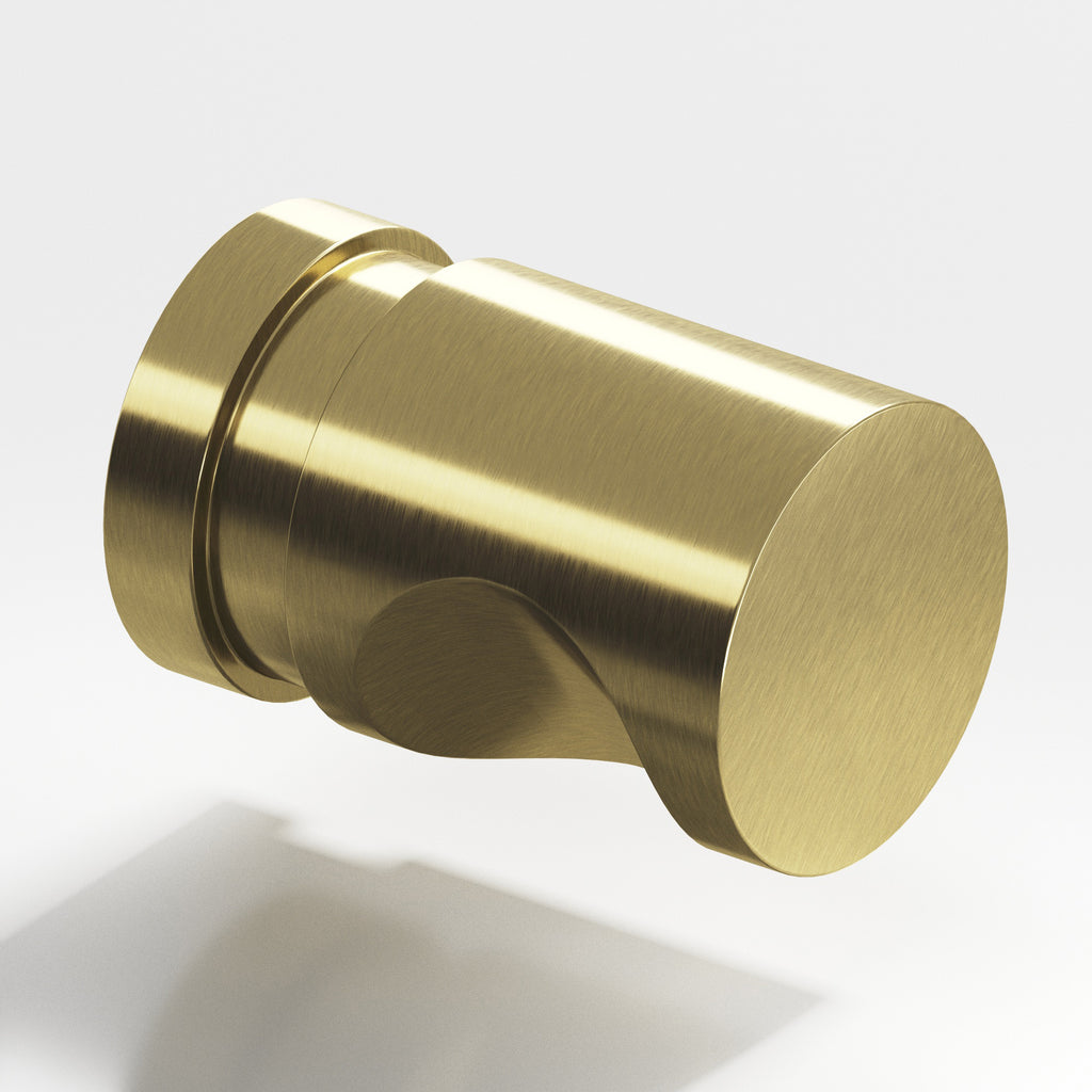 Colonial Bronze Series 142 .75" Round Grooved Cabinet Knob Back-To-Back Shower Kit Antique Brass / .75"