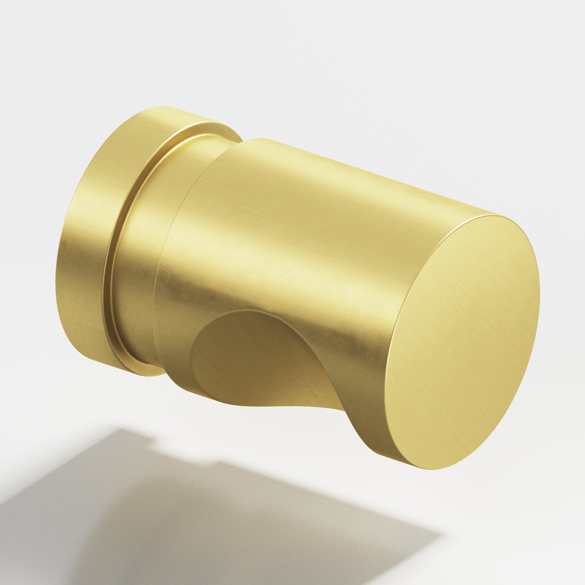 Colonial Bronze Series 143 1" Round Grooved Cabinet Knob Back-To-Back Shower Kit Matte Satin Brass / 1"