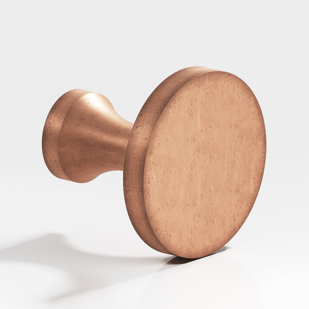 Colonial Bronze Series 172 1.5" Round Cabinet Knob Back-To-Back Shower Kit Distressed Antique Copper / 1.5"