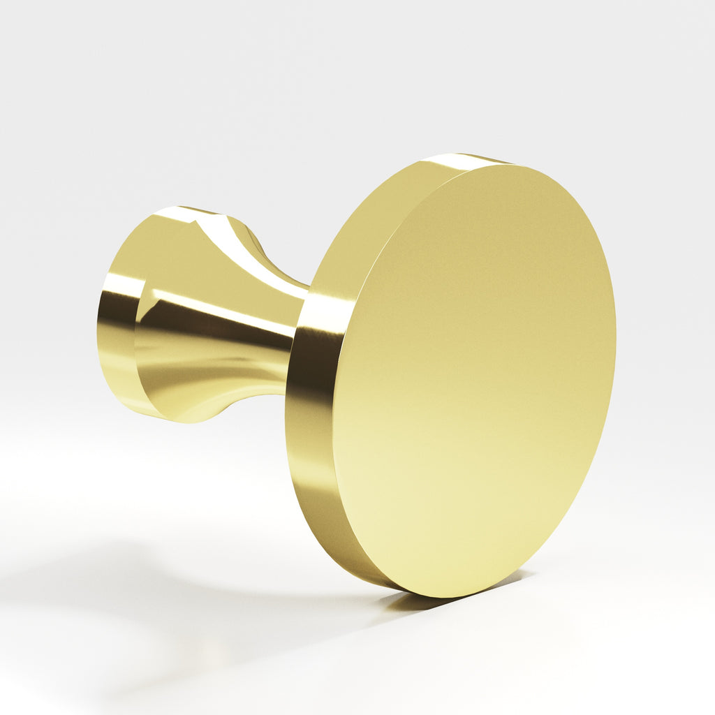 Colonial Bronze Series 171 1.125" Round Cabinet Knob Polished Brass / 1.125"