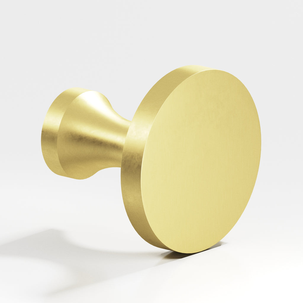 Colonial Bronze Series 172 1.5" Round Cabinet Knob Back-To-Back Shower Kit Matte Satin Brass / 1.5"