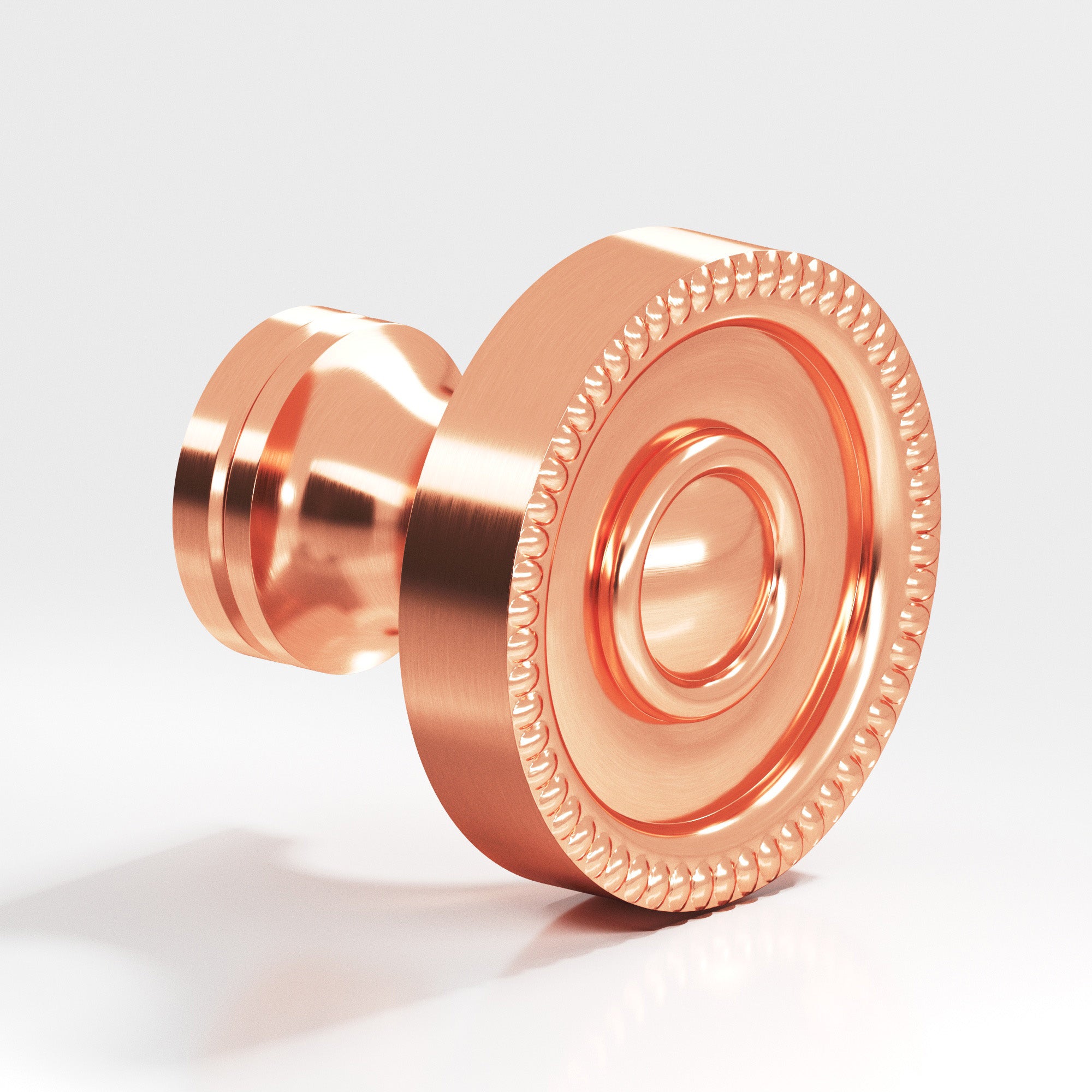 Colonial Bronze Series 174 1.25" Round Beaded Cabinet Knob Back-To-Back Shower Kit Satin Copper / 1.25"