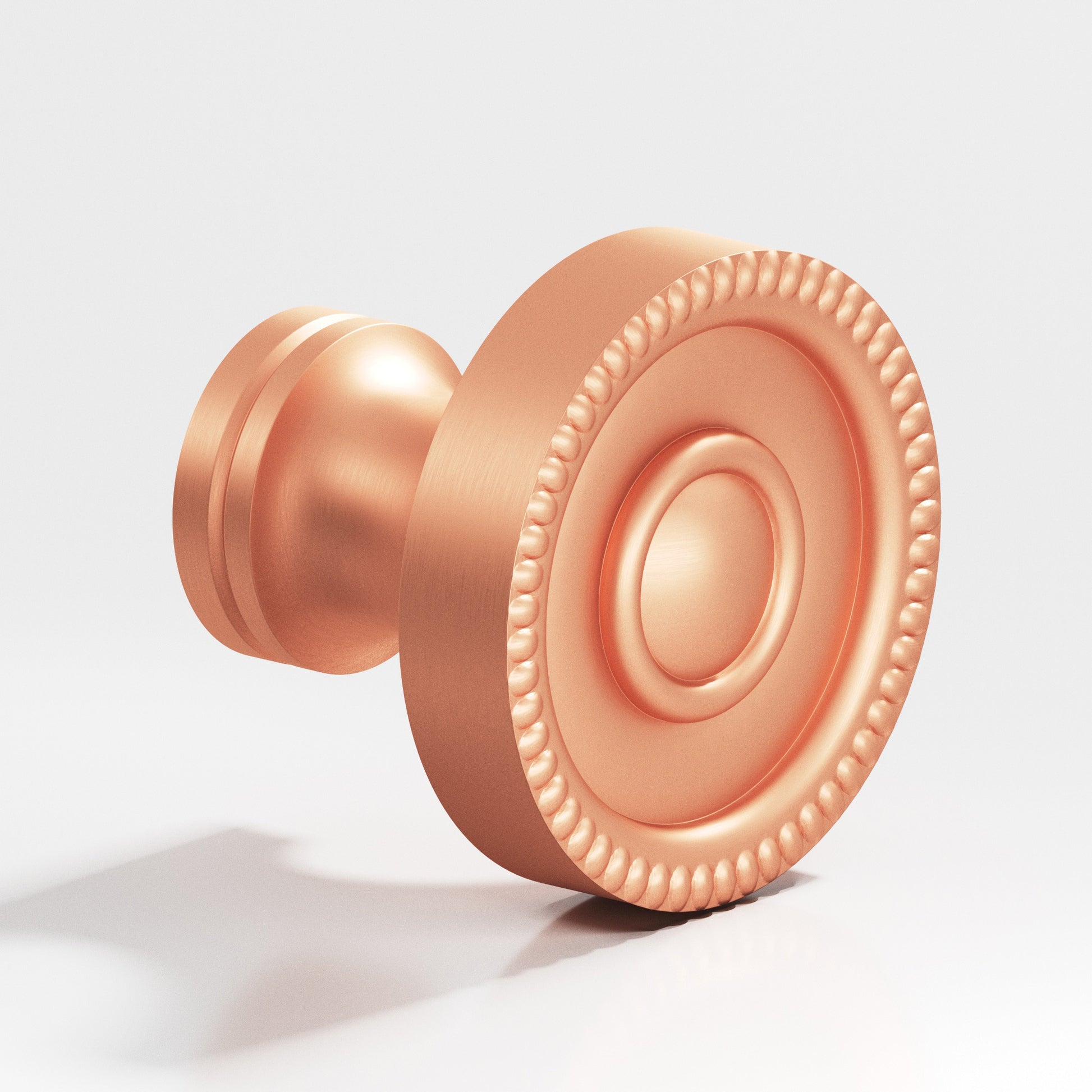 Colonial Bronze Series 173 1.125" Round Beaded Cabinet Knob Matte Satin Copper / 1.125"