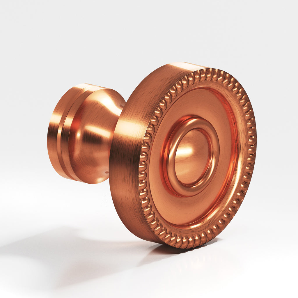 Colonial Bronze Series 173 1.125" Round Beaded Cabinet Knob Antique Copper / 1.125"