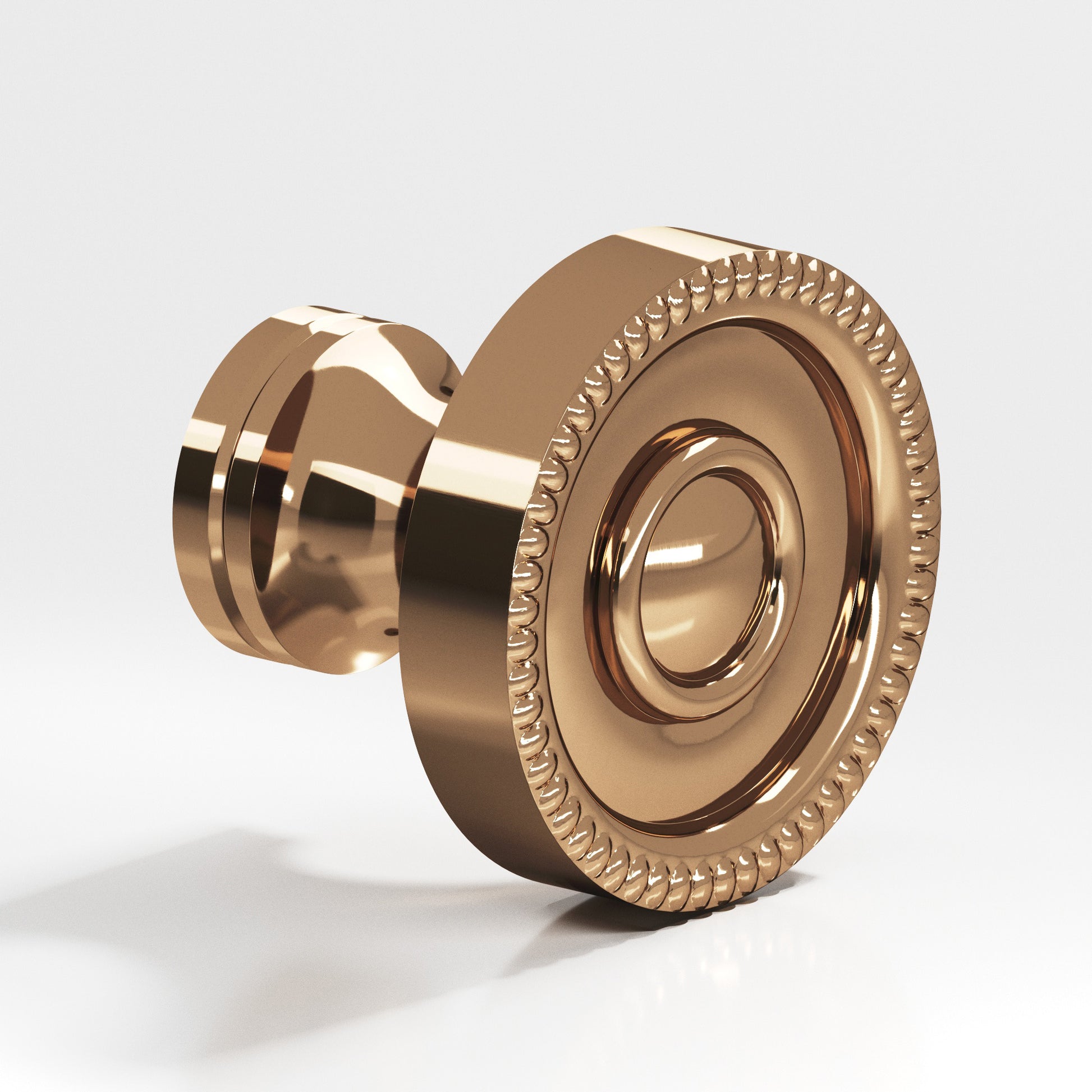 Colonial Bronze Series 174 1.25" Round Beaded Cabinet Knob Back-To-Back Shower Kit Polished Bronze / 1.25"