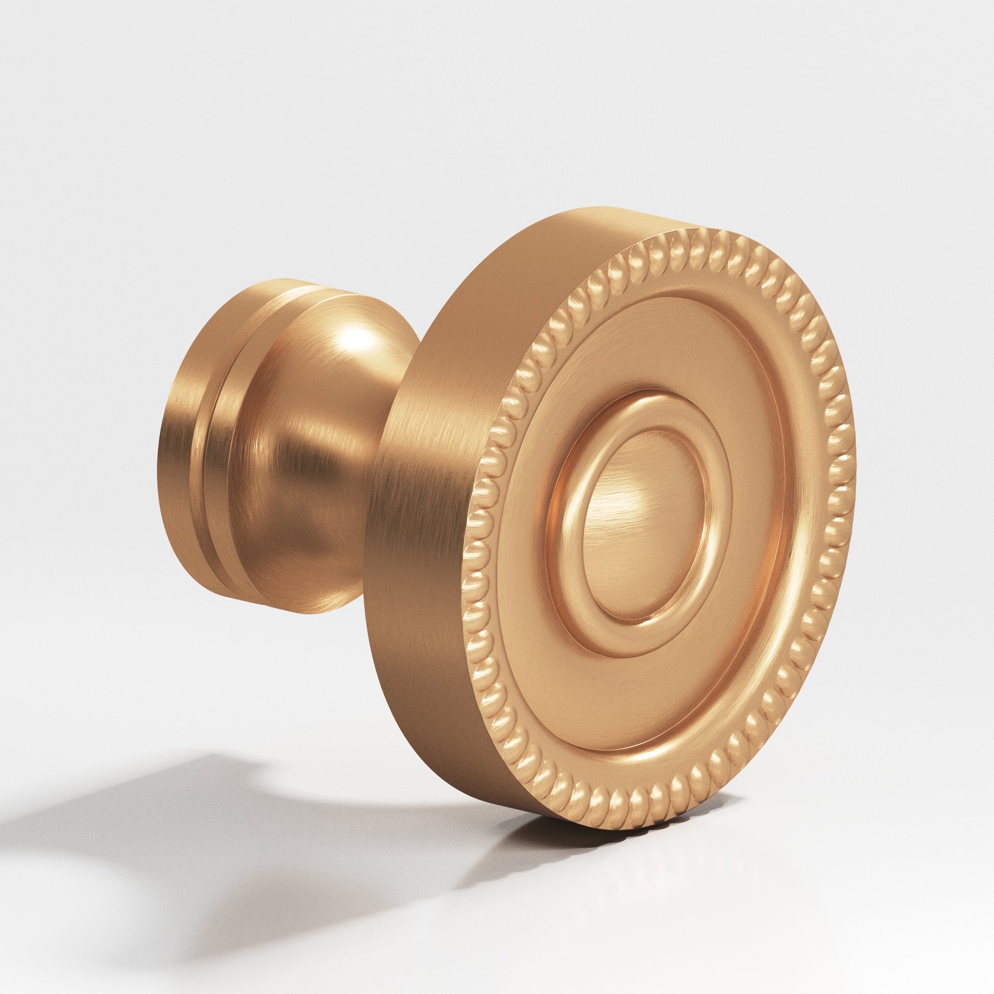 Colonial Bronze Series 174 1.25" Round Beaded Cabinet Knob Back-To-Back Shower Kit Matte Satin Bronze / 1.25"