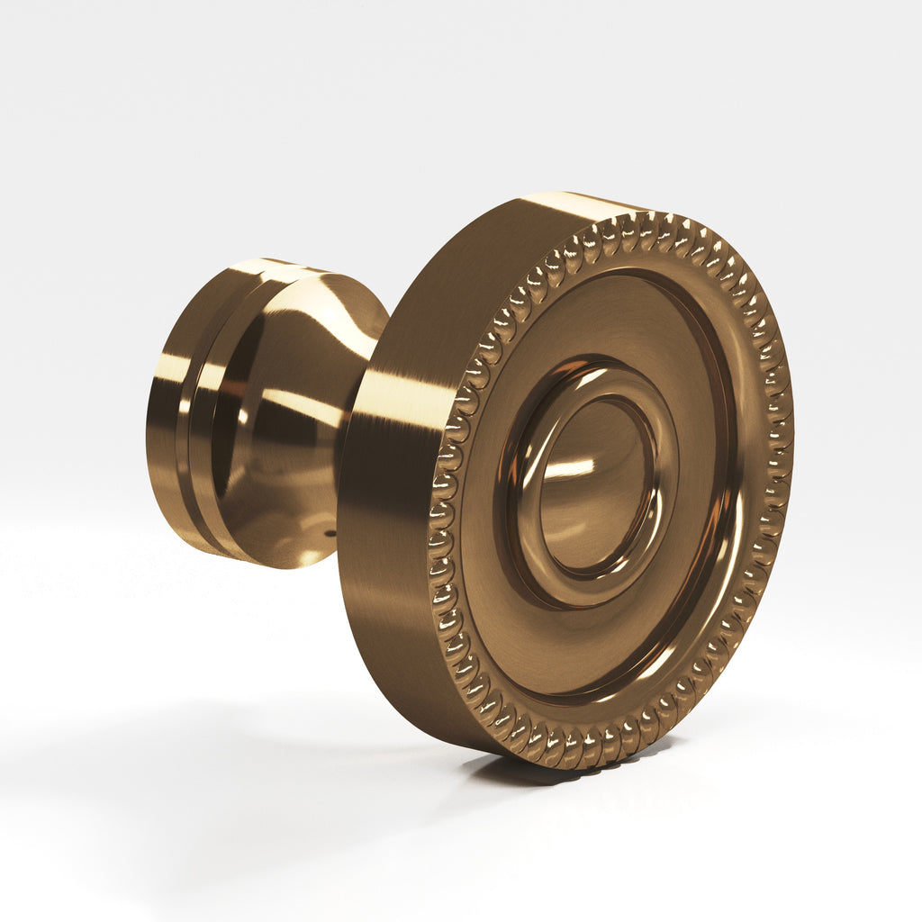 Colonial Bronze Series 173 1.125" Round Beaded Cabinet Knob Light Statuary Bronze / 1.125"