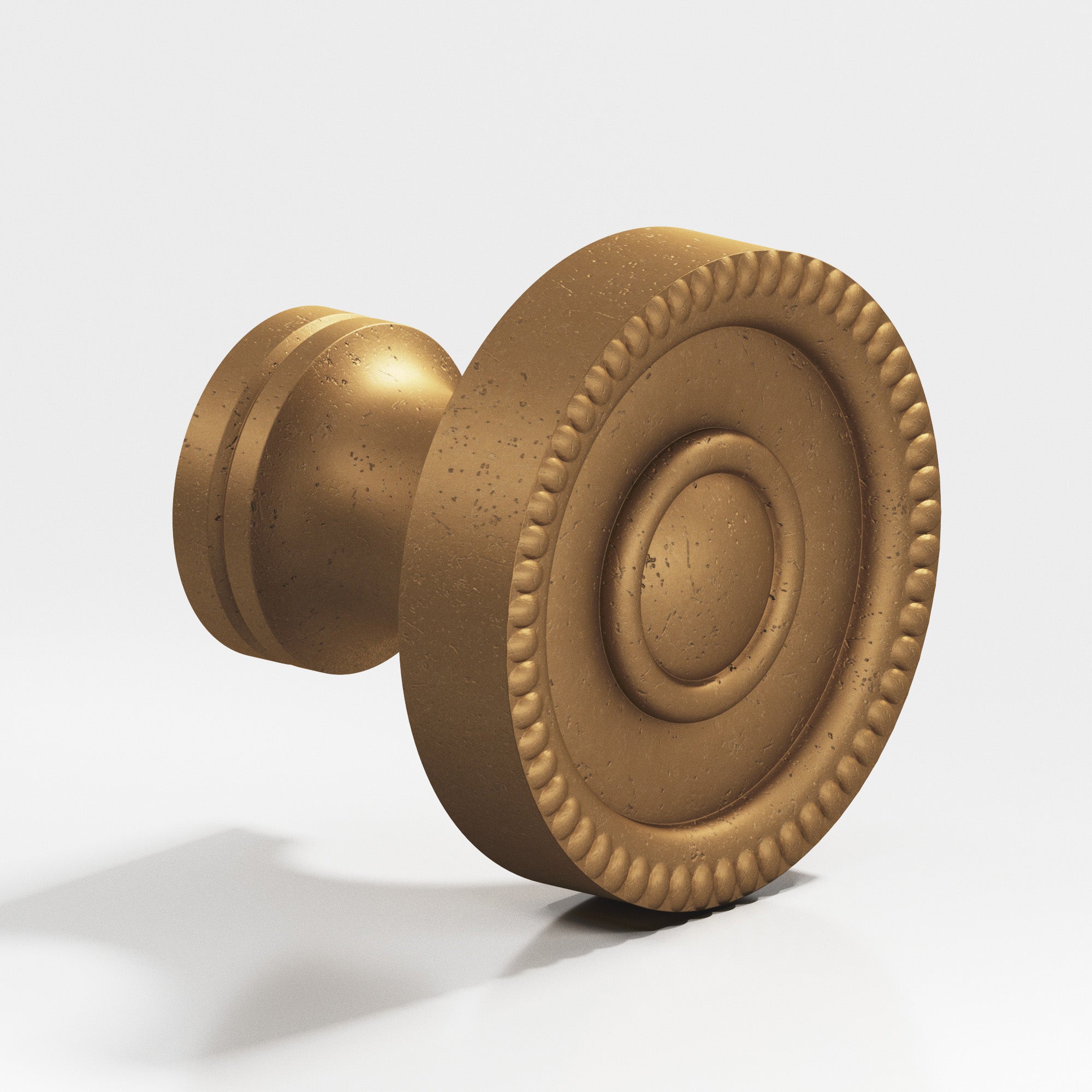 Colonial Bronze Series 173 1.125" Round Beaded Cabinet Knob Distressed Light Statuary Bronze / 1.125"