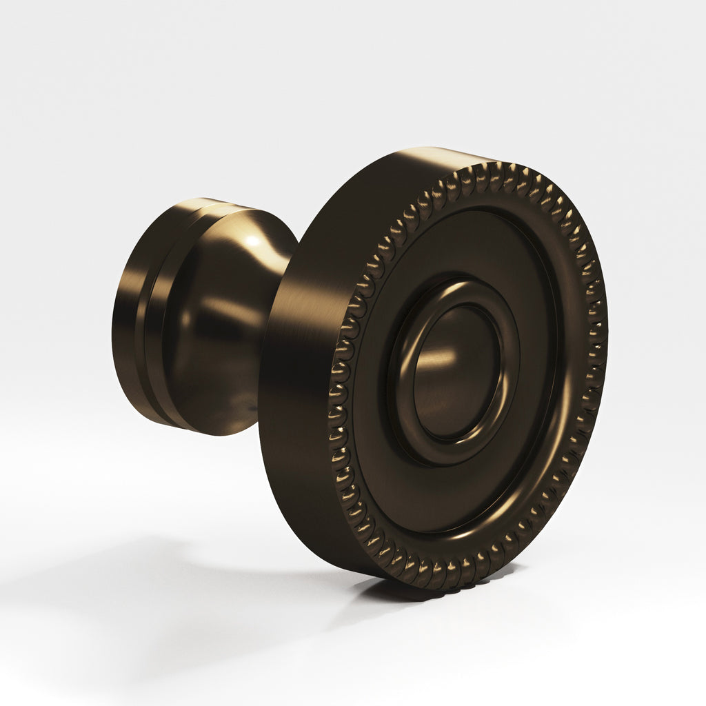 Colonial Bronze Series 173 1.125" Round Beaded Cabinet Knob Oil Rubbed Bronze / 1.125"