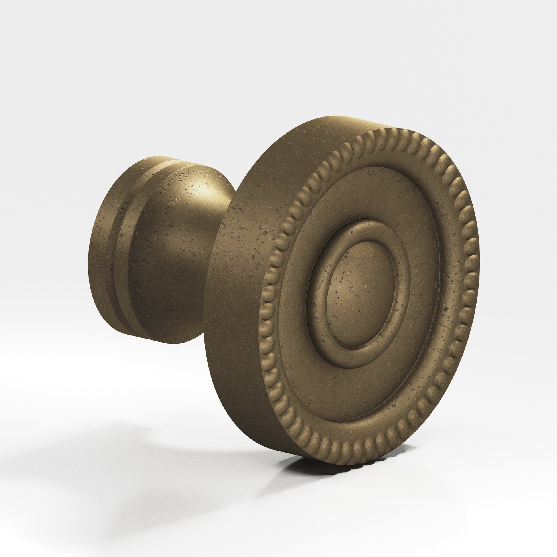 Colonial Bronze Series 174 1.25" Round Beaded Cabinet Knob Back-To-Back Shower Kit Distressed Oil Rubbed Bronze / 1.25"