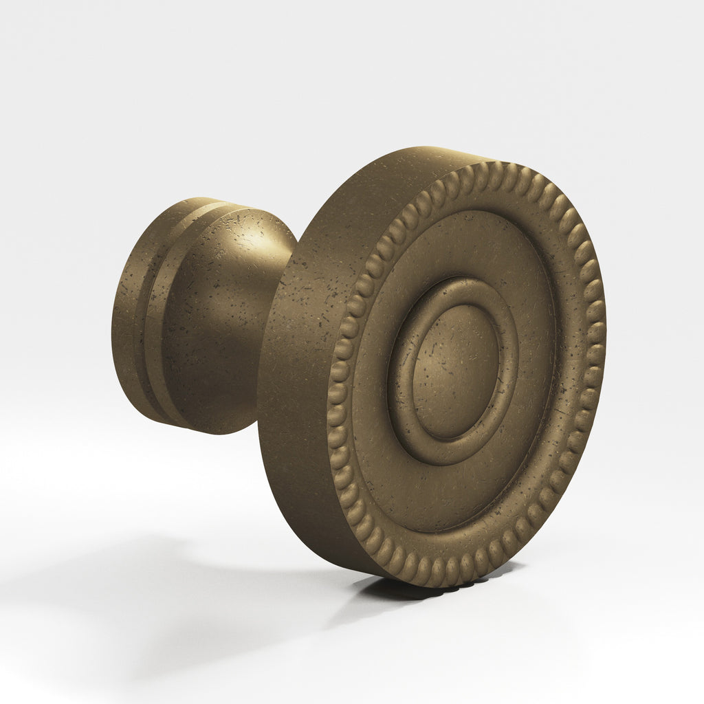 Colonial Bronze Series 173 1.125" Round Beaded Cabinet Knob Distressed Oil Rubbed Bronze / 1.125"