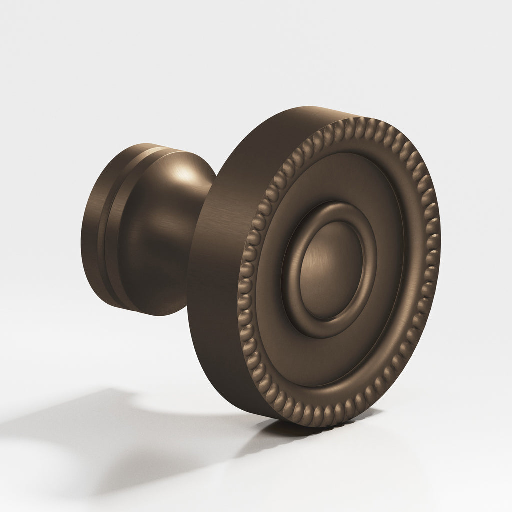 Colonial Bronze Series 173 1.125" Round Beaded Cabinet Knob Heritage Bronze / 1.125"