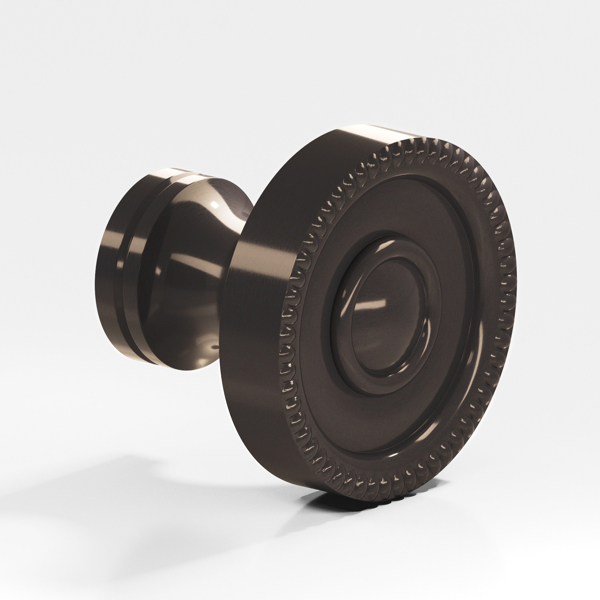 Colonial Bronze Series 174 1.25" Round Beaded Cabinet Knob Back-To-Back Shower Kit Dark Statuary Bronze / 1.25"