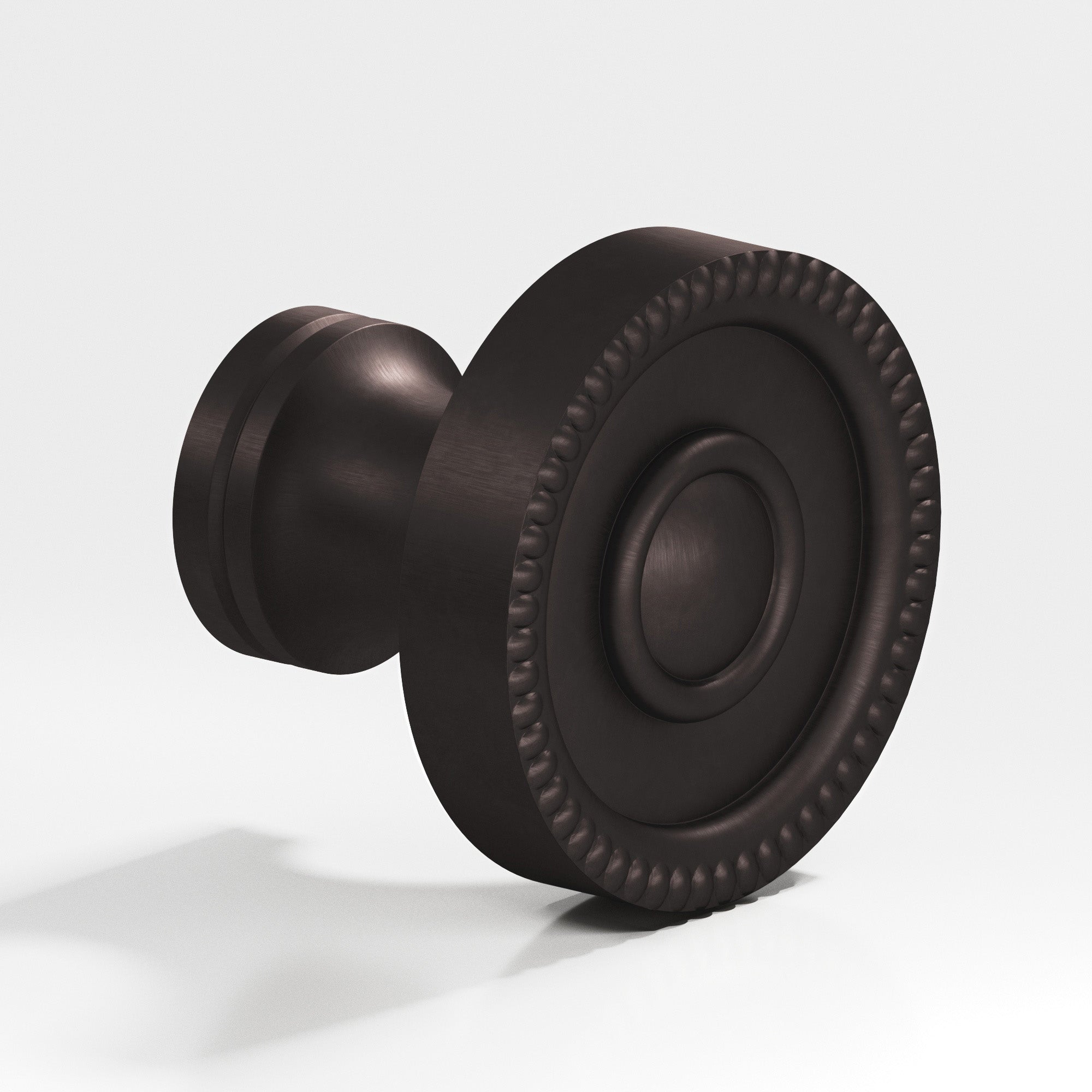 Colonial Bronze Series 173 1.125" Round Beaded Cabinet Knob Matte Dark Statuary Bronze / 1.125"