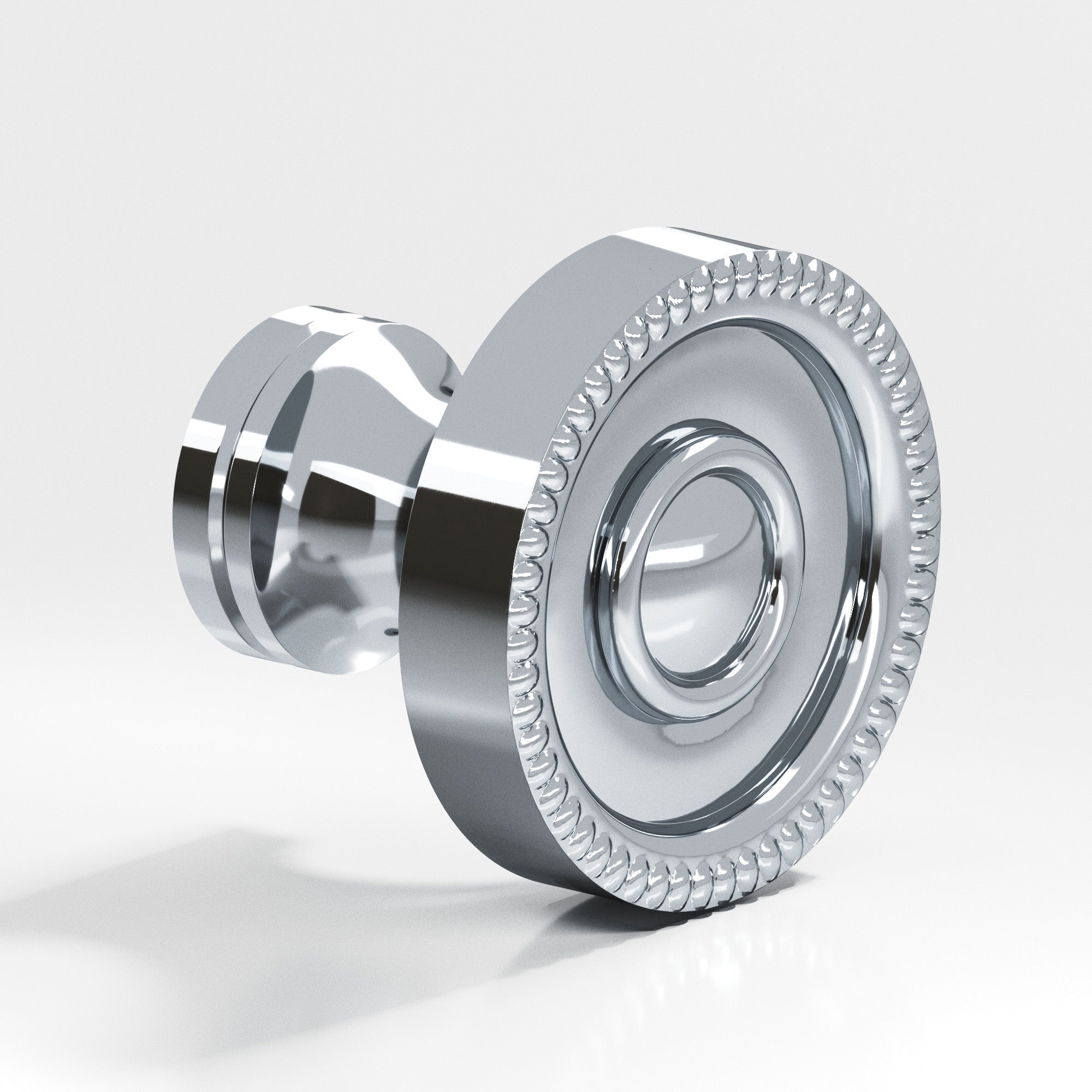 Colonial Bronze Series 174 1.25" Round Beaded Cabinet Knob Back-To-Back Shower Kit Polished Chrome / 1.25"