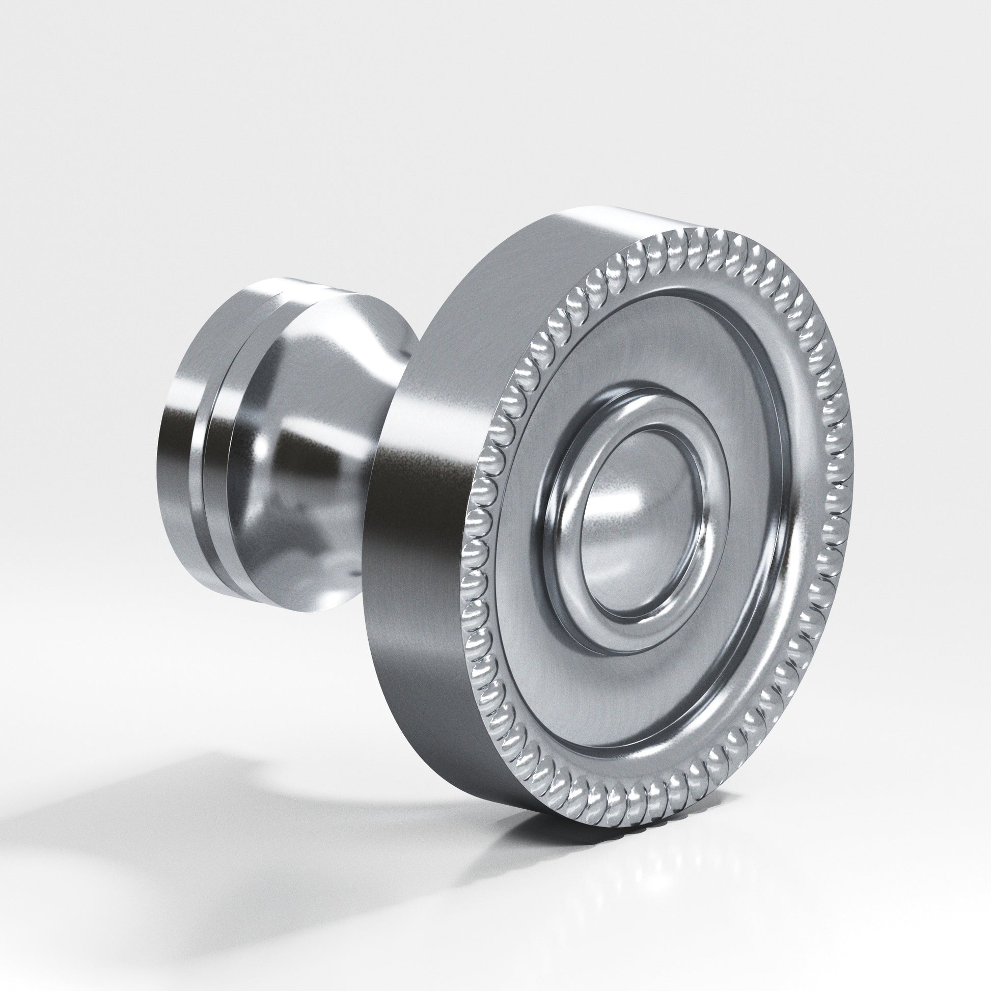 Colonial Bronze Series 174 1.25" Round Beaded Cabinet Knob Back-To-Back Shower Kit Satin Chrome / 1.25"