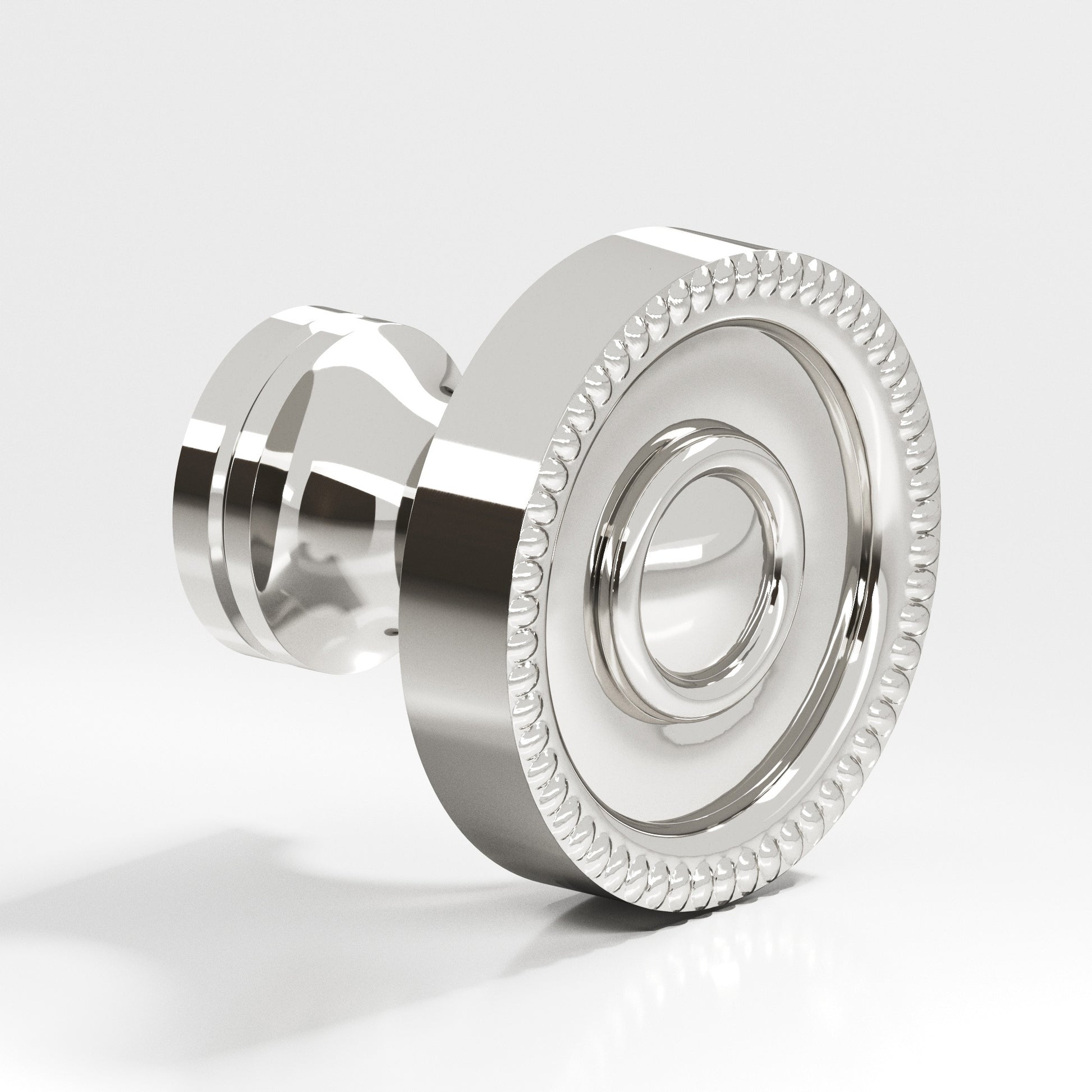 Colonial Bronze Series 173 1.125" Round Beaded Cabinet Knob Polished Nickel / 1.125"