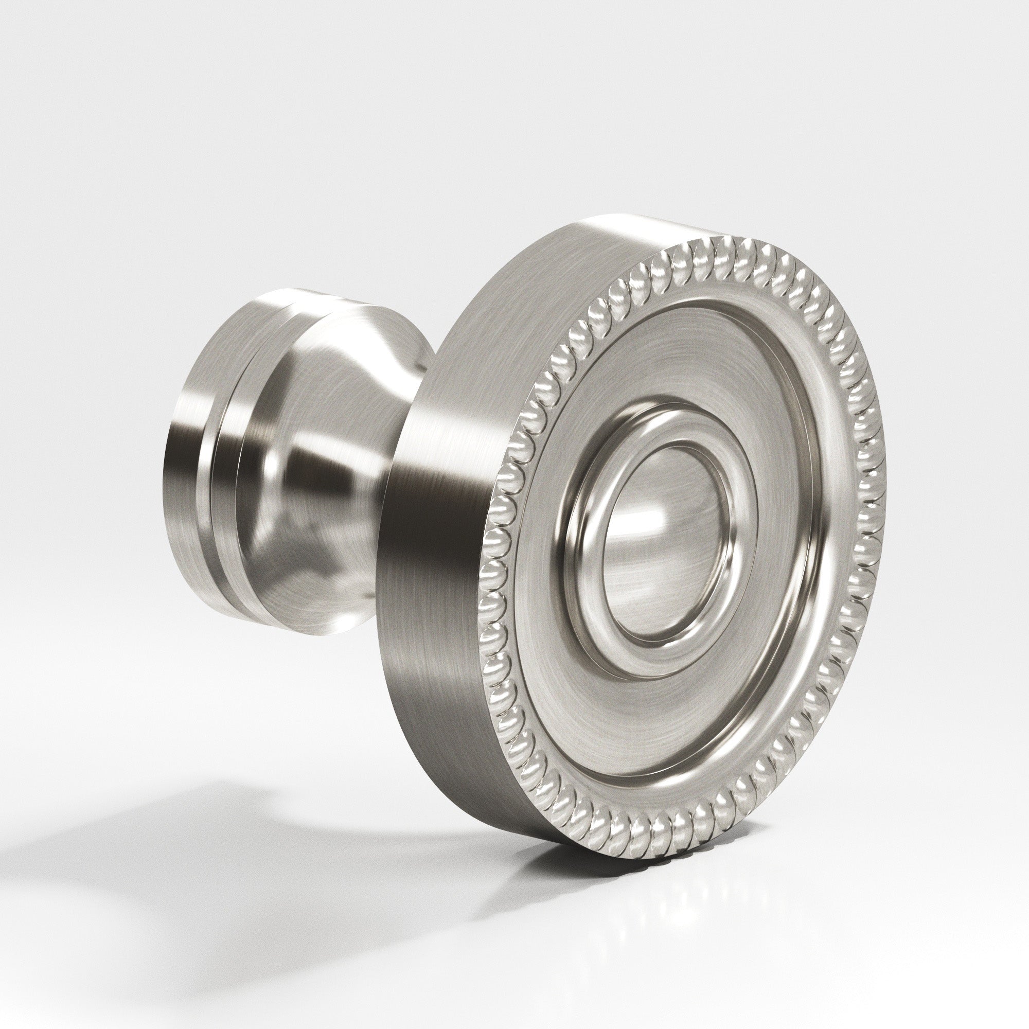 Colonial Bronze Series 174 1.25" Round Beaded Cabinet Knob Back-To-Back Shower Kit Satin Nickel / 1.25"