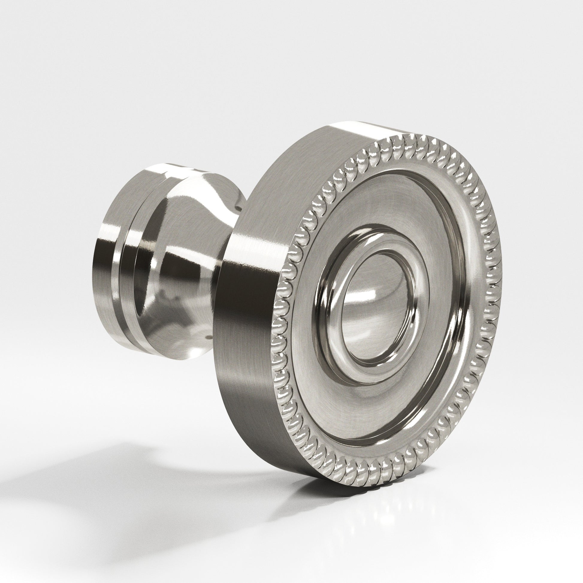 Colonial Bronze Series 174 1.25" Round Beaded Cabinet Knob Back-To-Back Shower Kit Nickel Stainless / 1.25"