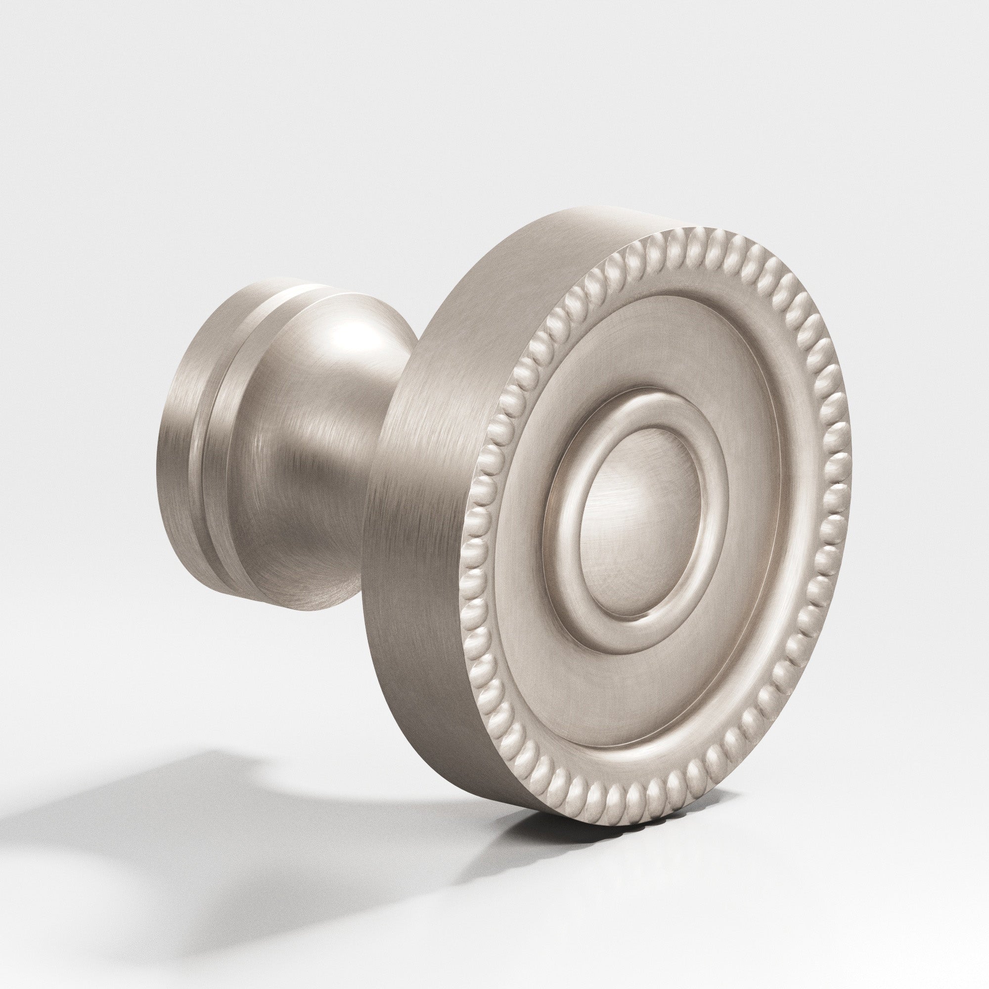 Colonial Bronze Series 173 1.125" Round Beaded Cabinet Knob Matte Satin Nickel / 1.125"