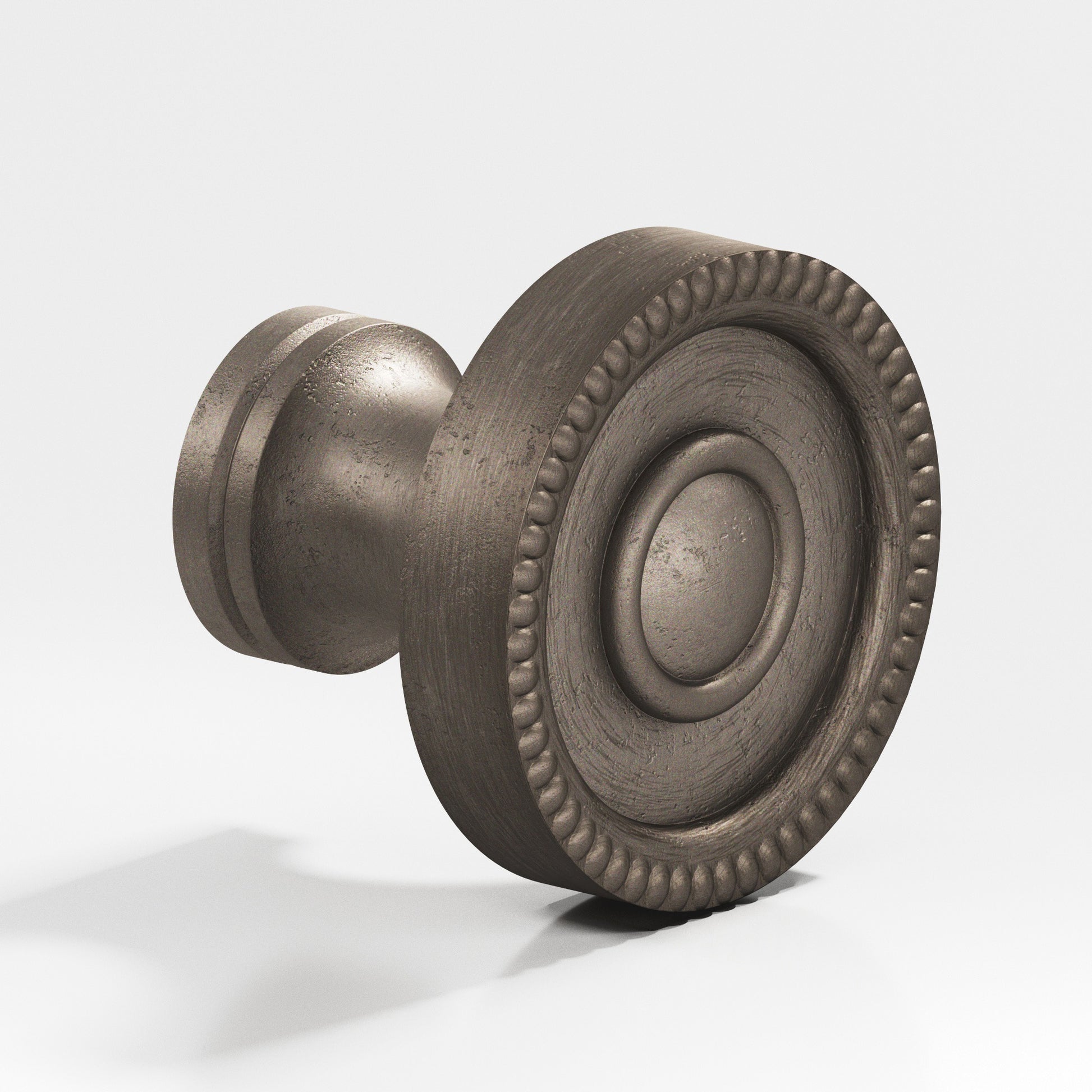 Colonial Bronze Series 173 1.125" Round Beaded Cabinet Knob Distressed Pewter / 1.125"