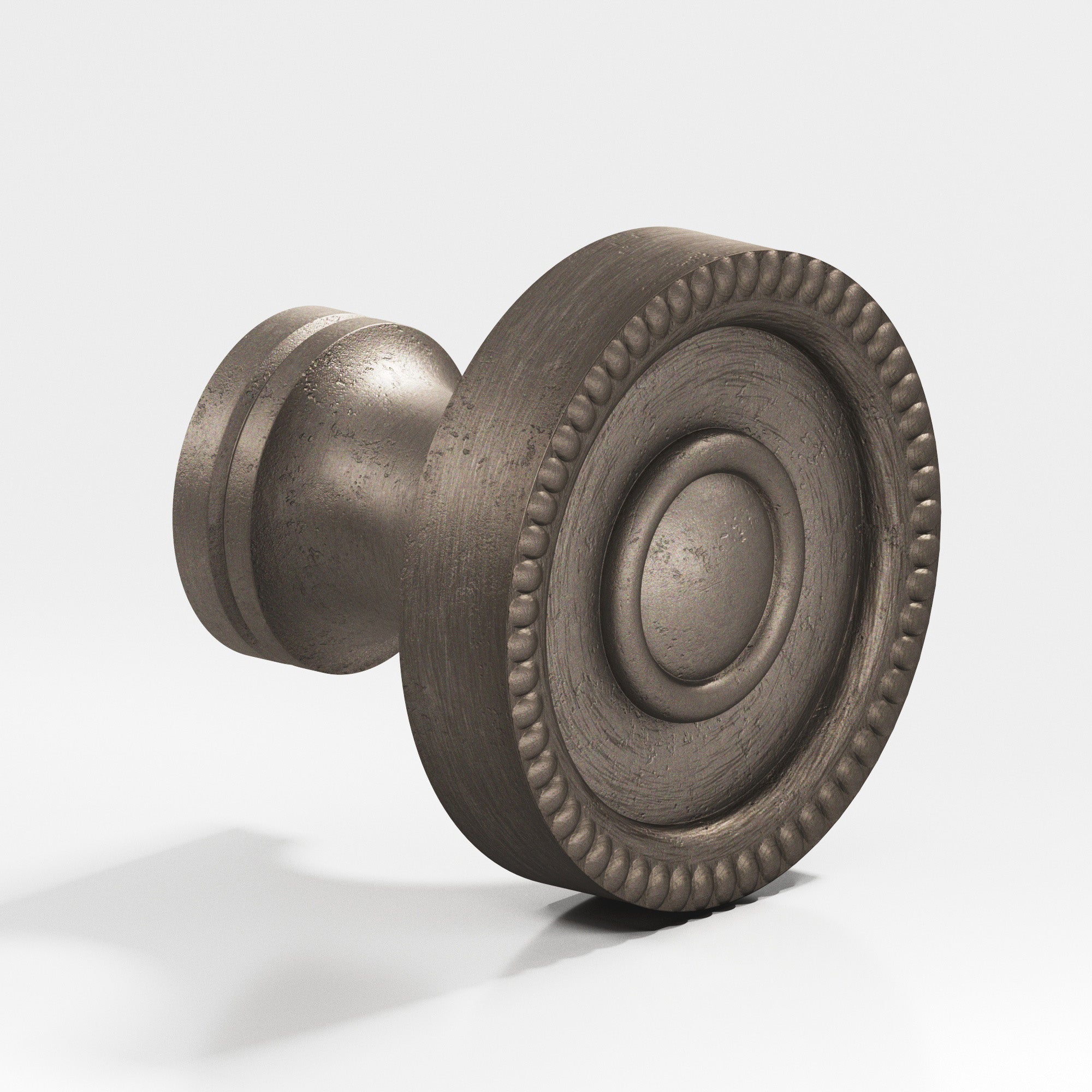 Colonial Bronze Series 173 1.125" Round Beaded Cabinet Knob Distressed Pewter / 1.125"